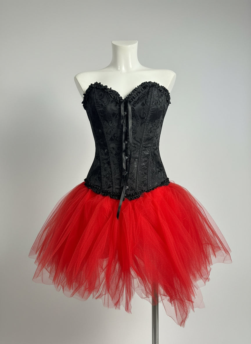 Corsetto in raso con lacci dietro – ANGELICA OSCURA