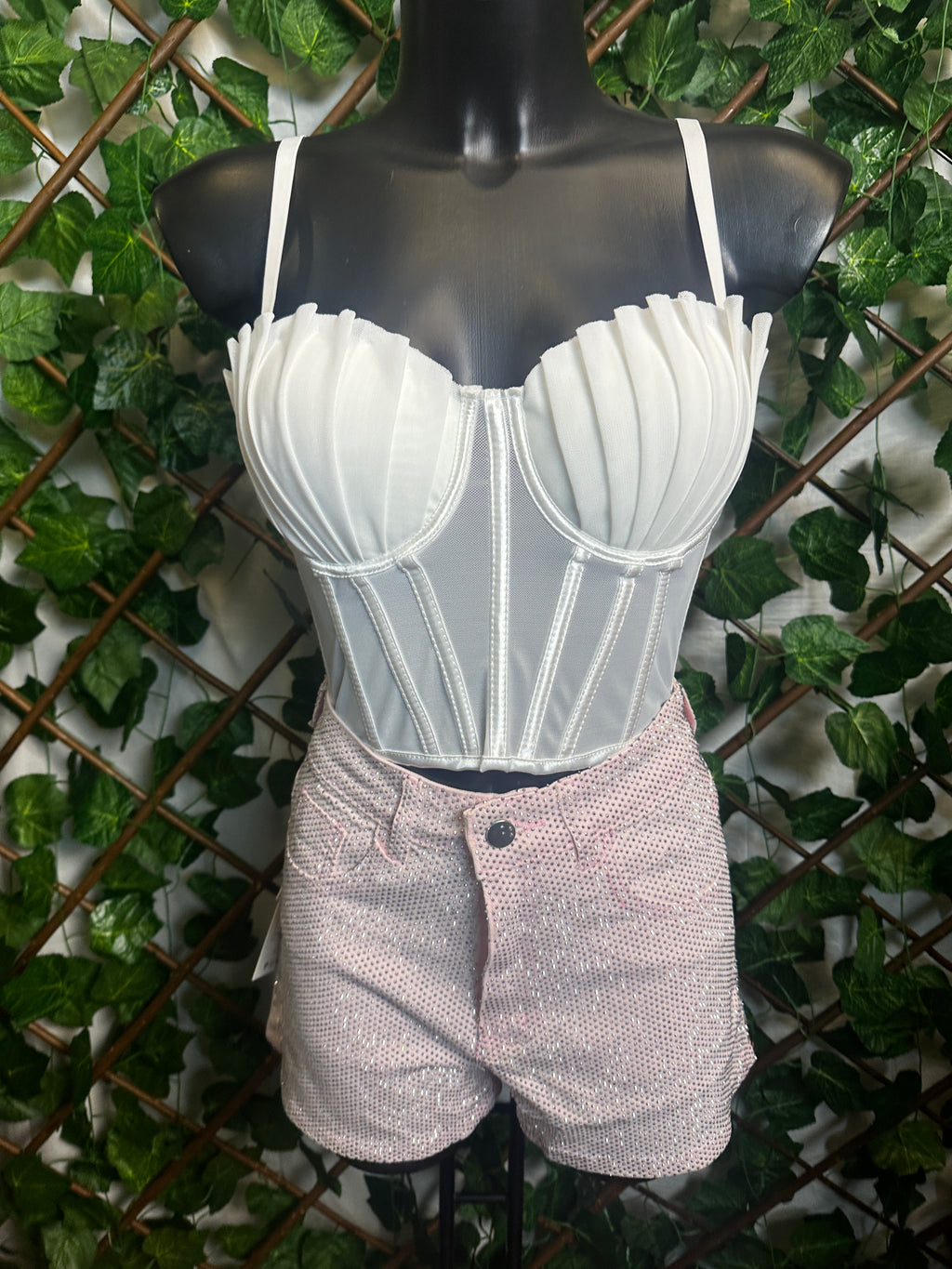 Top corpetto steccato
