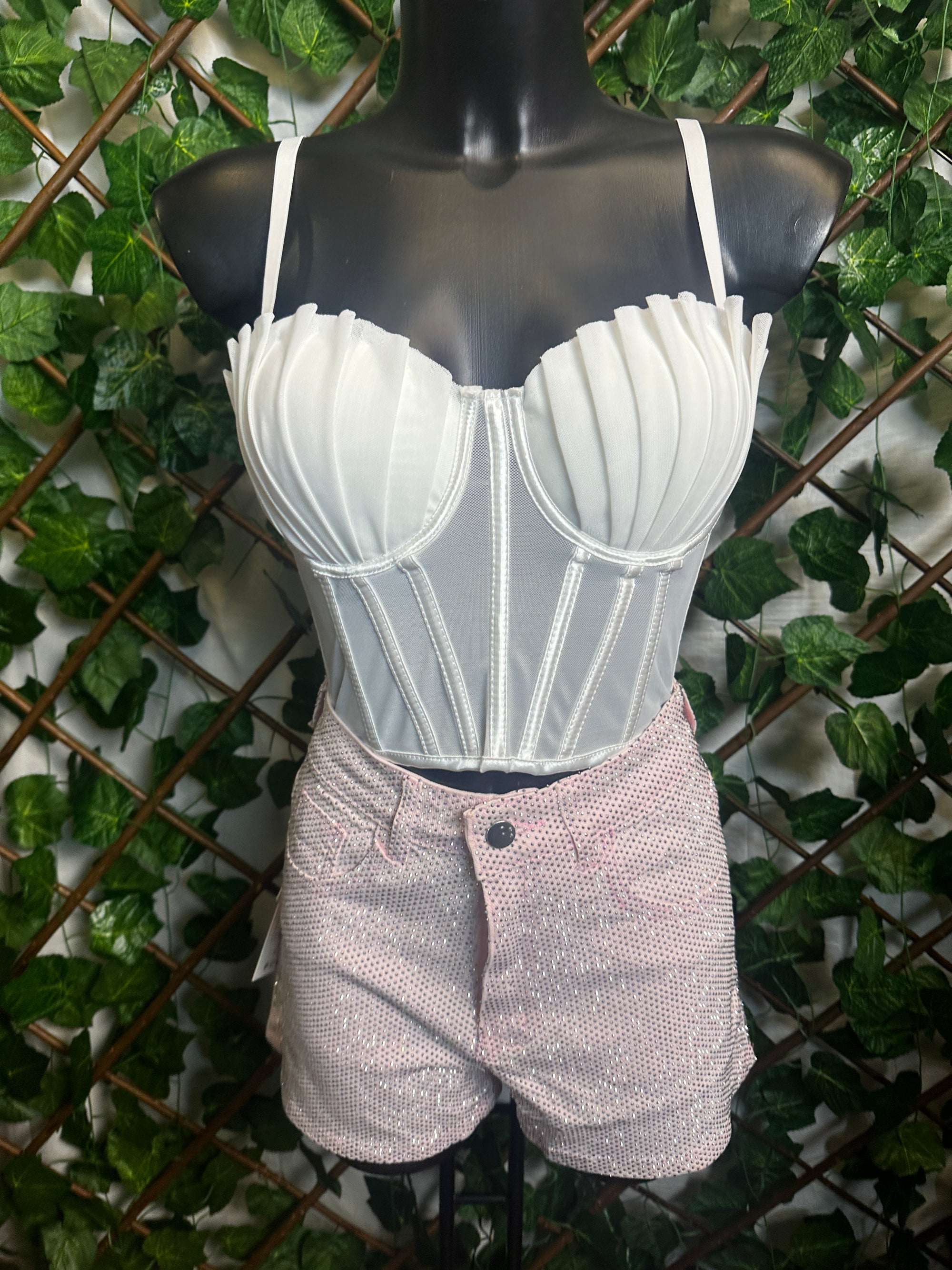 Top corpetto steccato