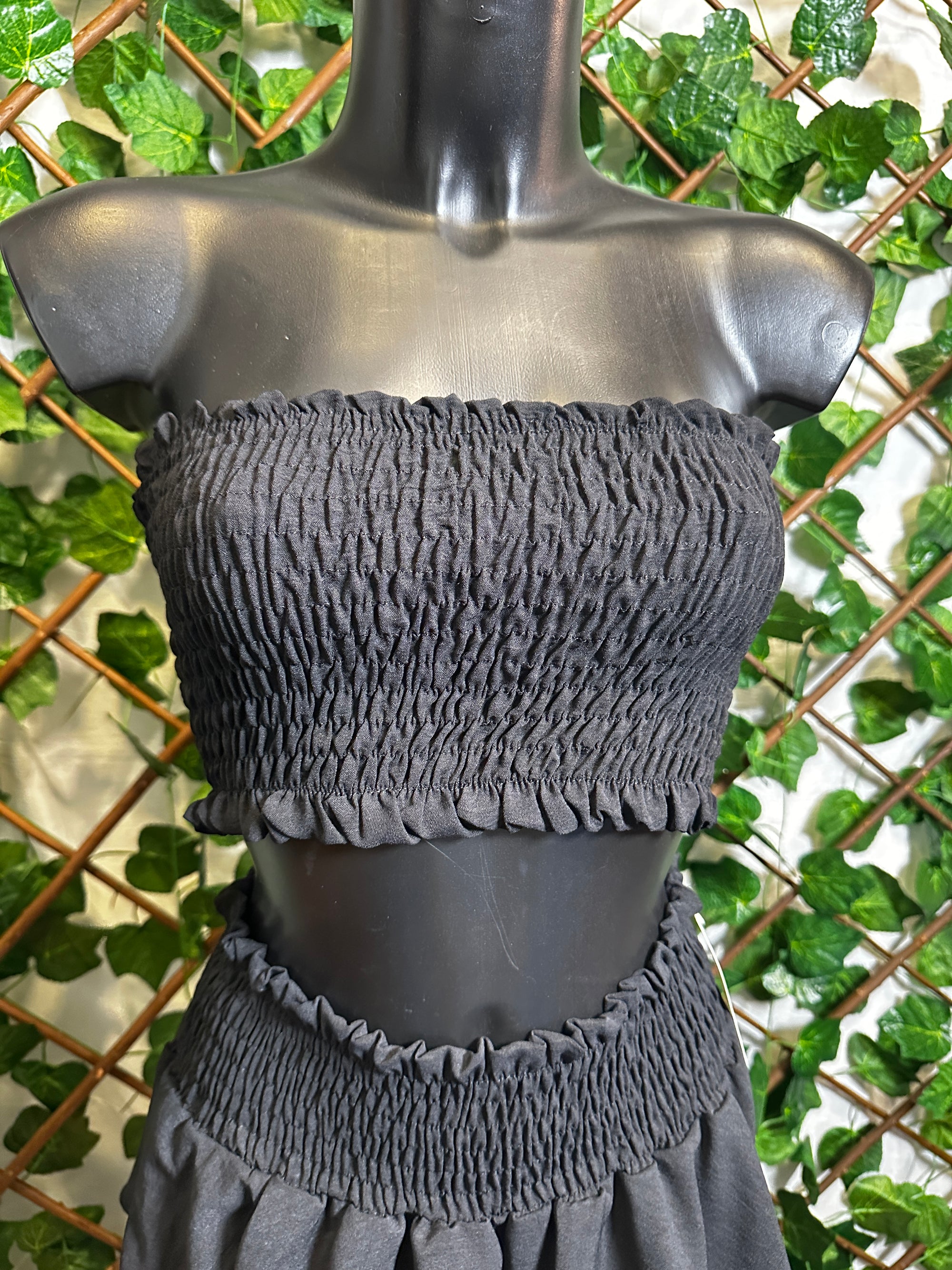 Completo top e gonna elasticizzato (senza pantaloncini) | taglia unica