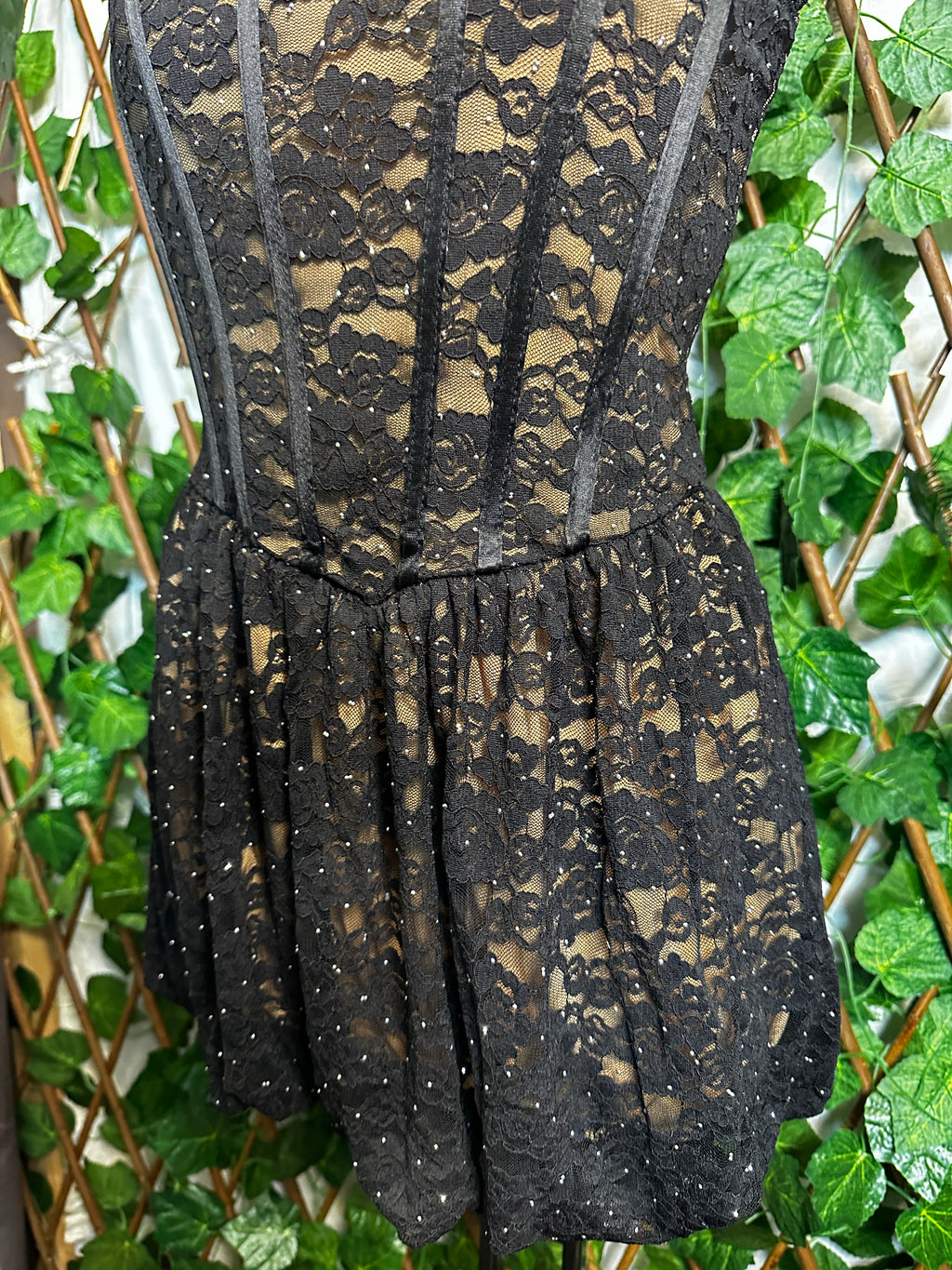 Vestito corto in pizzo | taglia unica