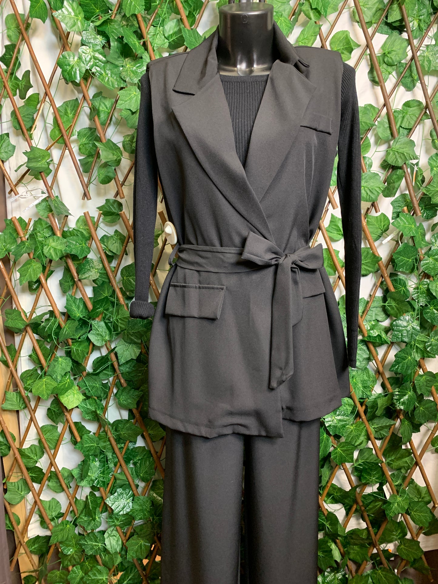 Completo gillet lunga con pantaloni