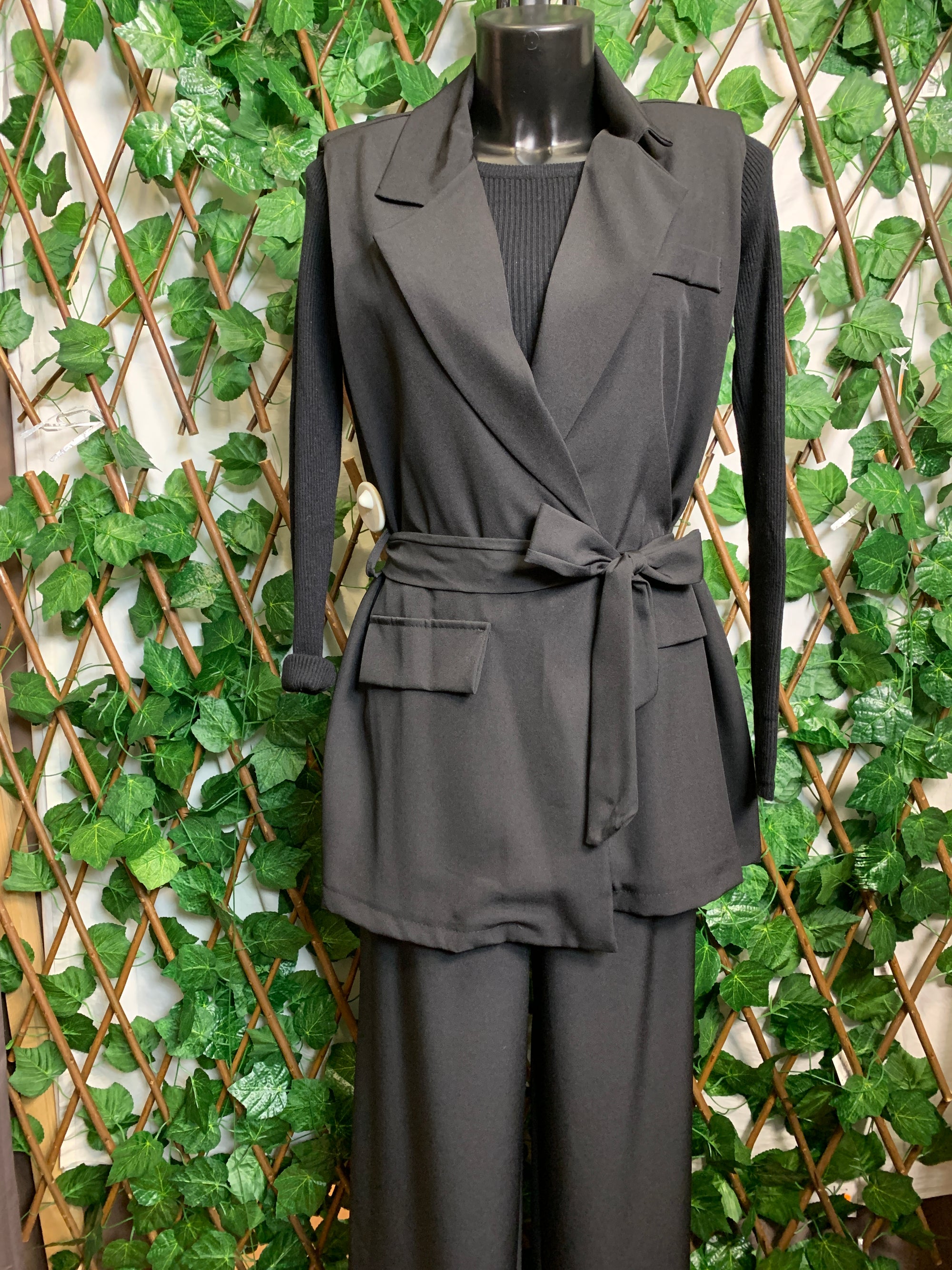 Completo gillet lunga con pantaloni
