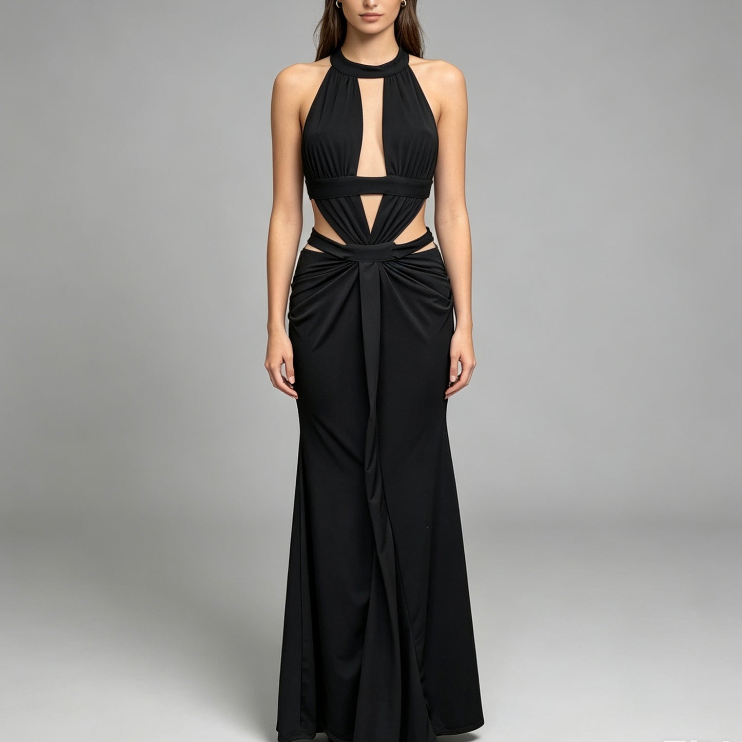Vestito lungo con cut-out - BERLY MODA 