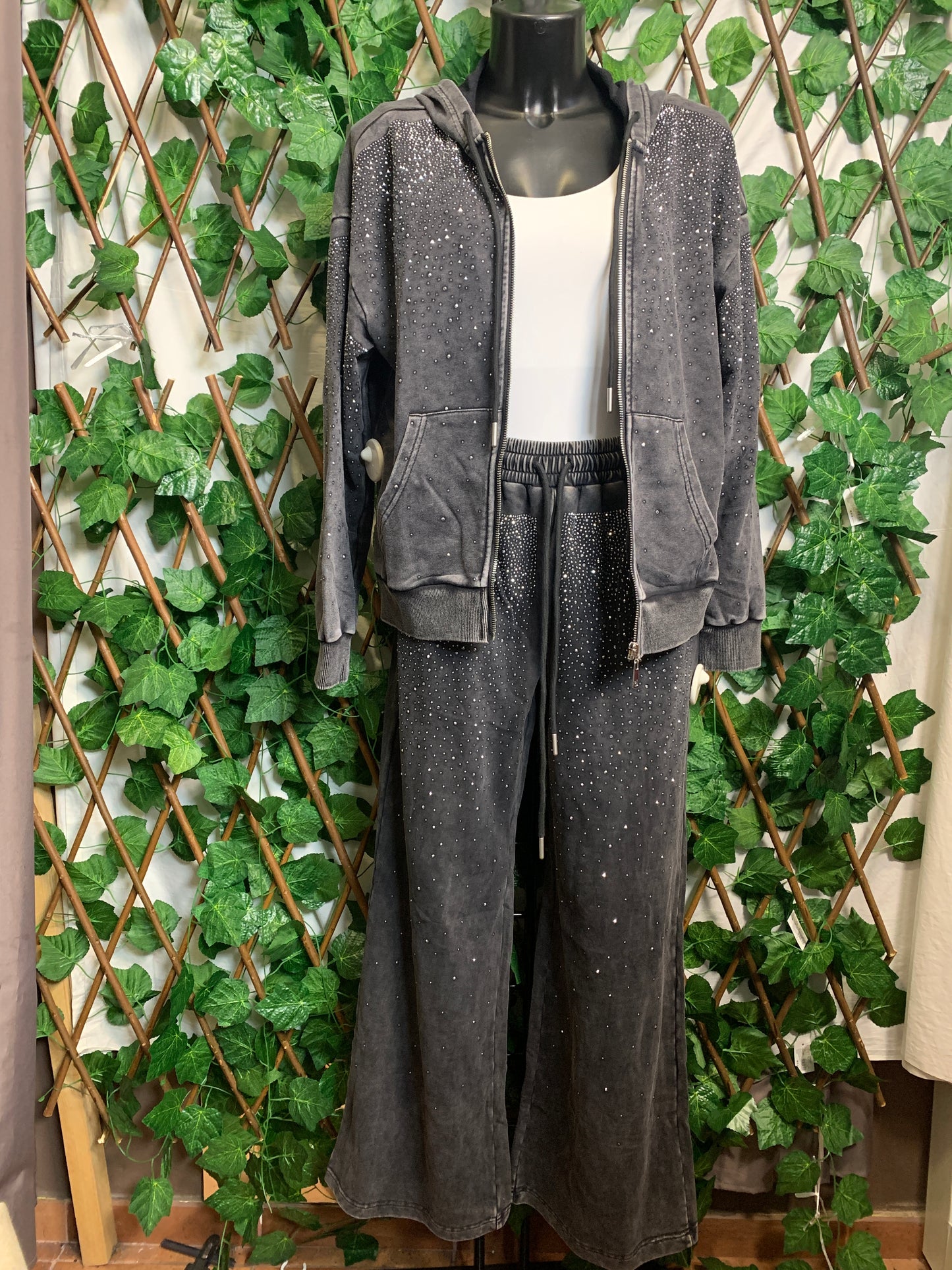 Completo casual con brillantini