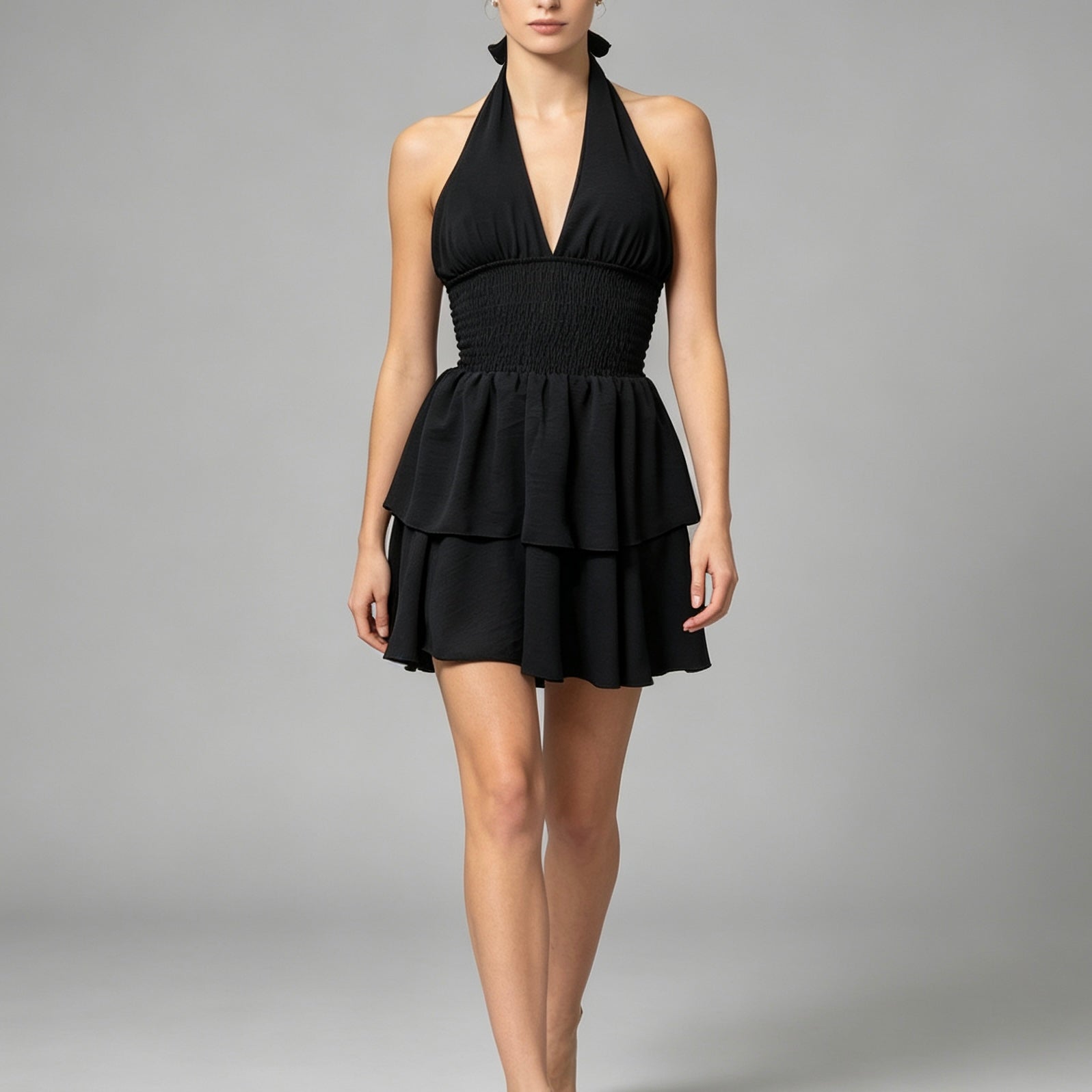 Vestito corto a balze - BERLY MODA 