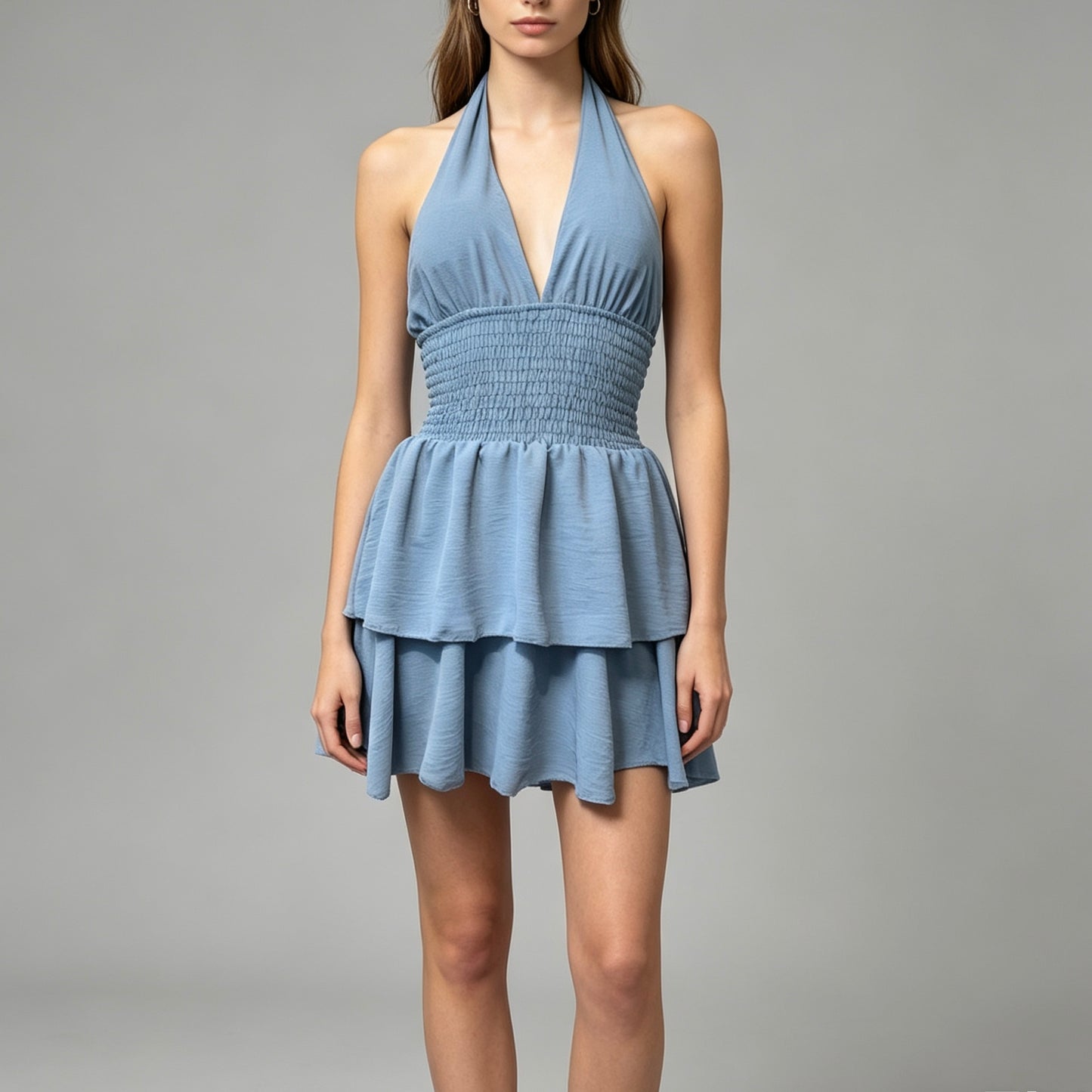 Vestito corto a balze - BERLY MODA 
