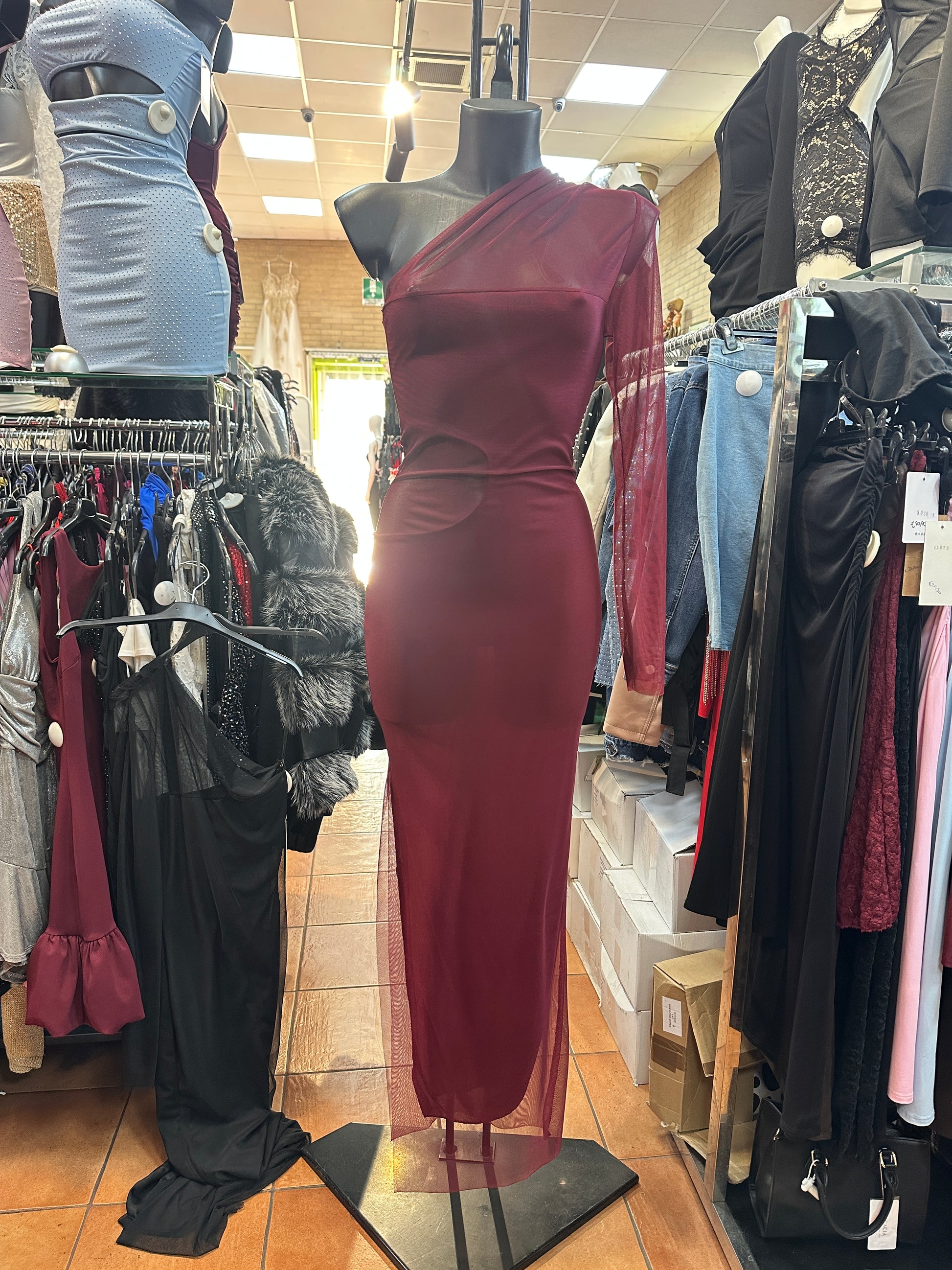 Abito Maxi Monospalla "Goddess Mesh" – Trasparenze e Seduzione - BERLY MODA 