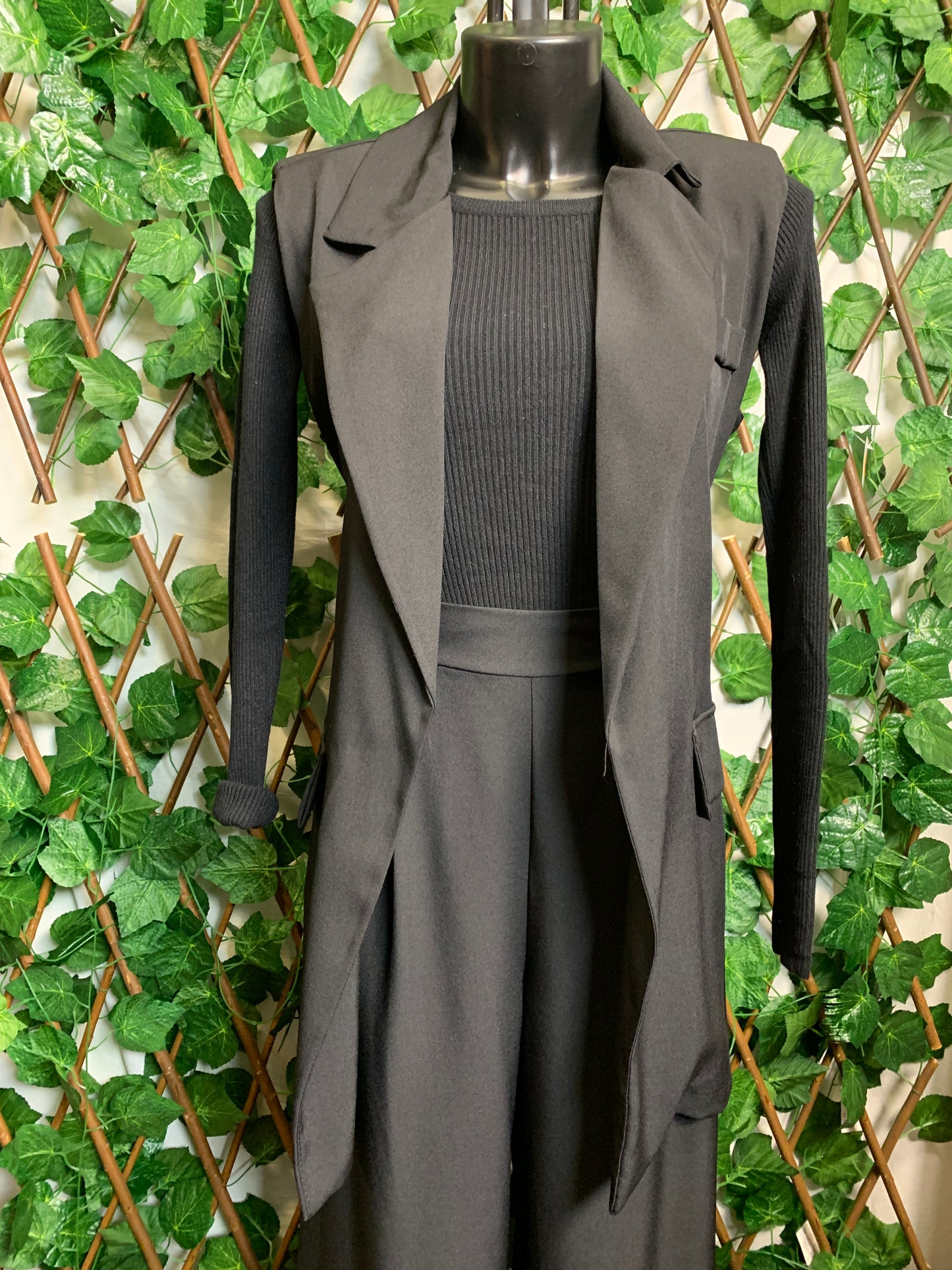 Completo gillet lunga con pantaloni