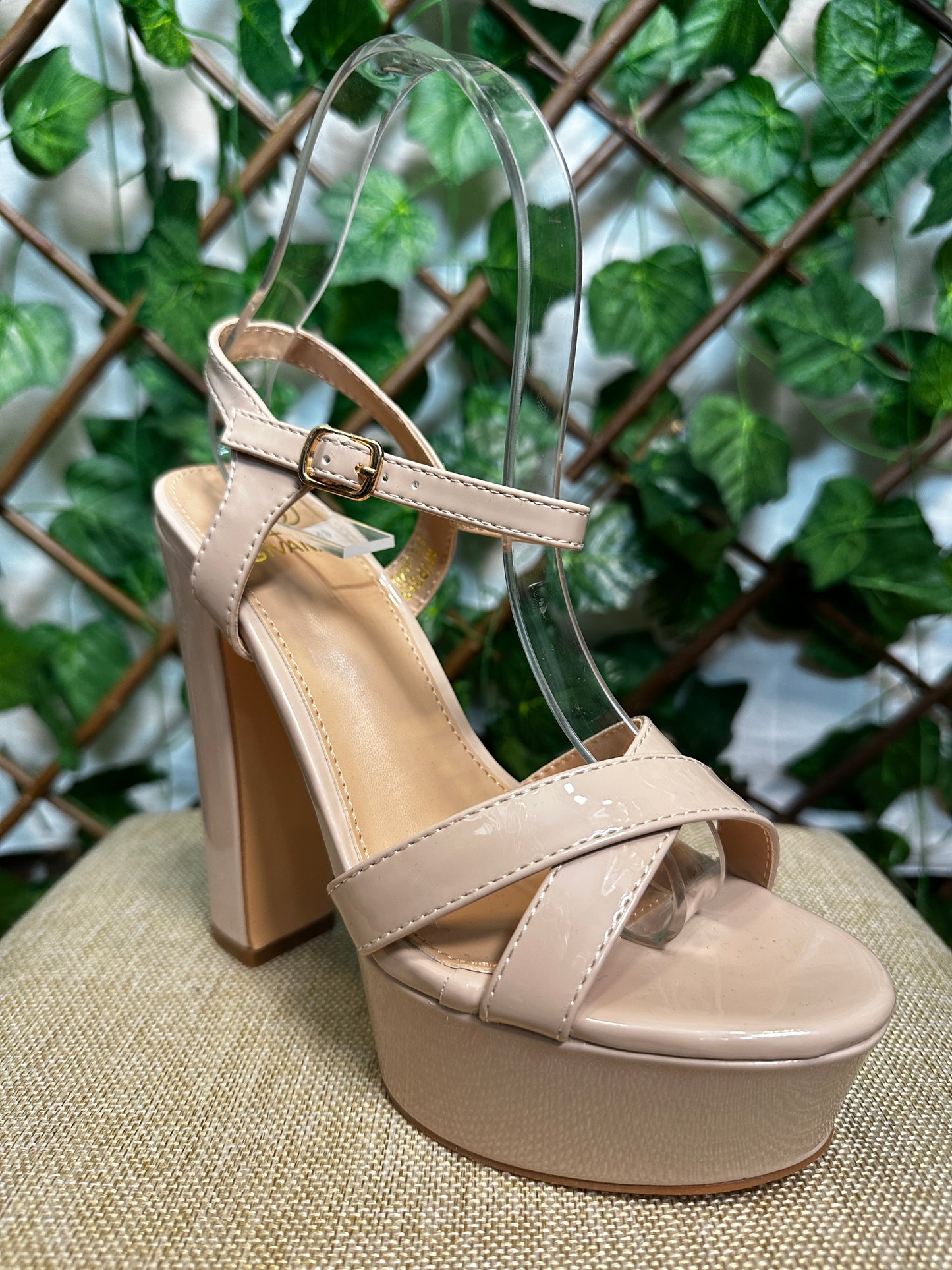 High polished block heels (9.5 inch heel)