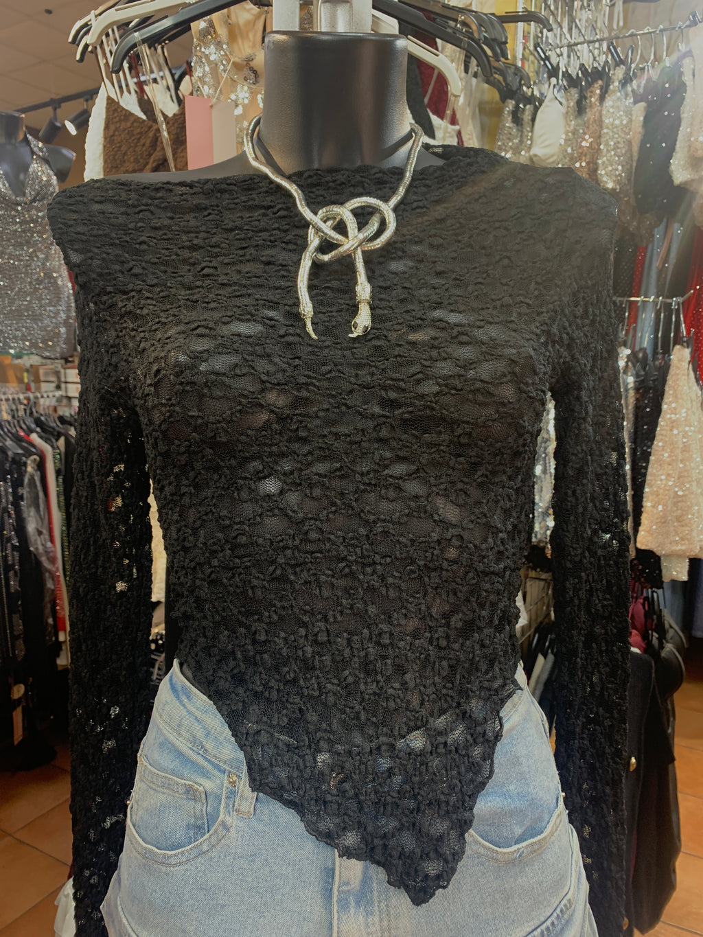 Top asimmetrico in crepe
