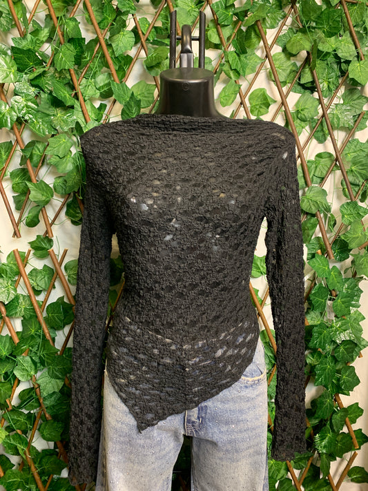 Top modello crepe trasparente