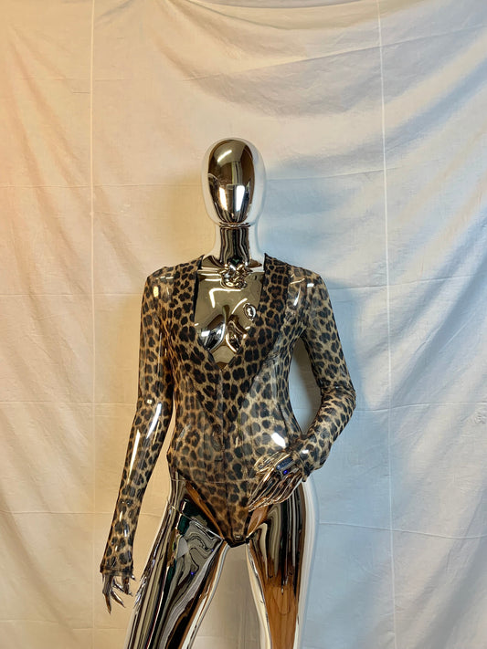 PRIMAVERA 2024 | Body leopardato trasparente con scollo V