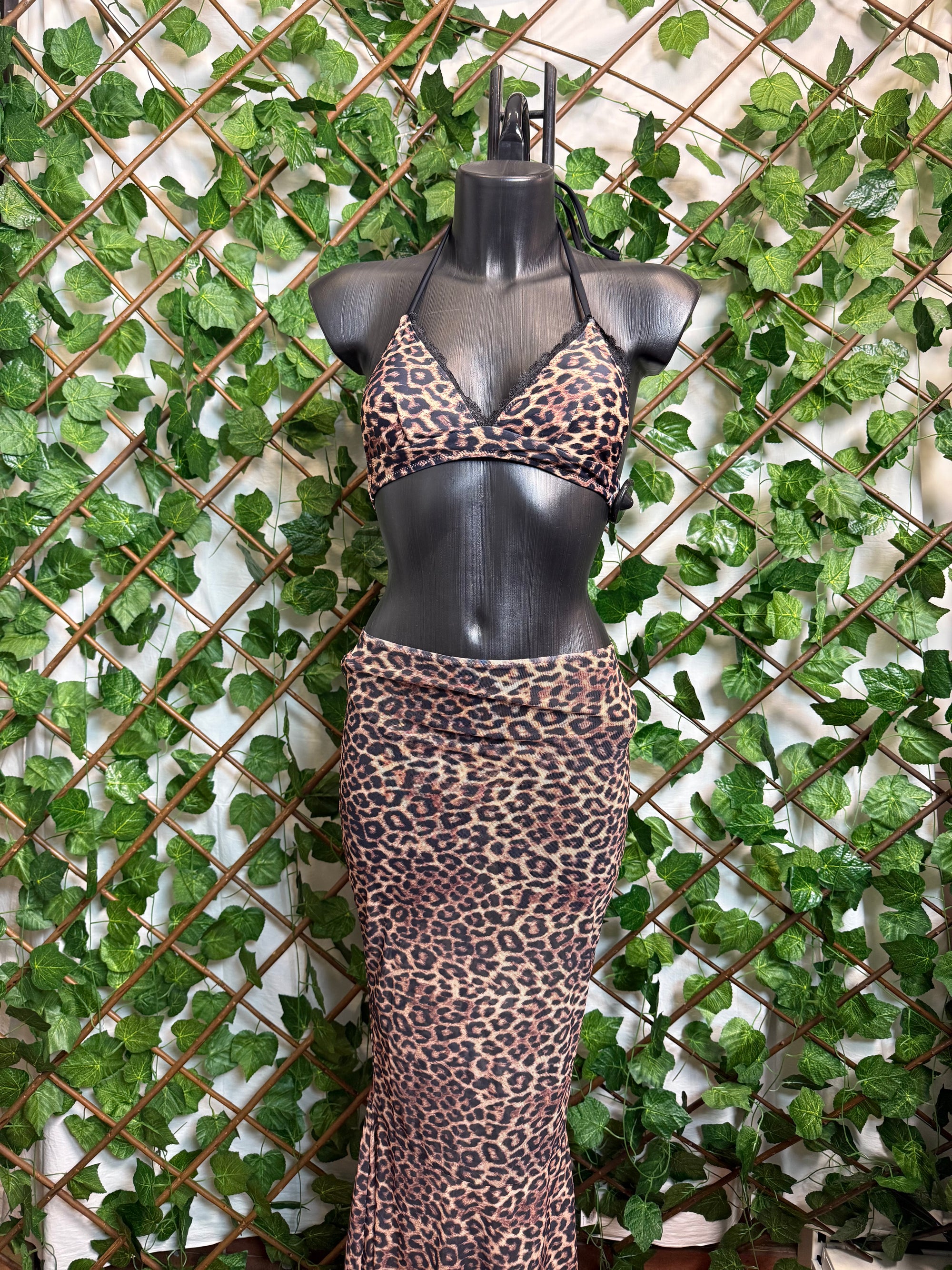 Completo costume leopardato (3 pezzi)