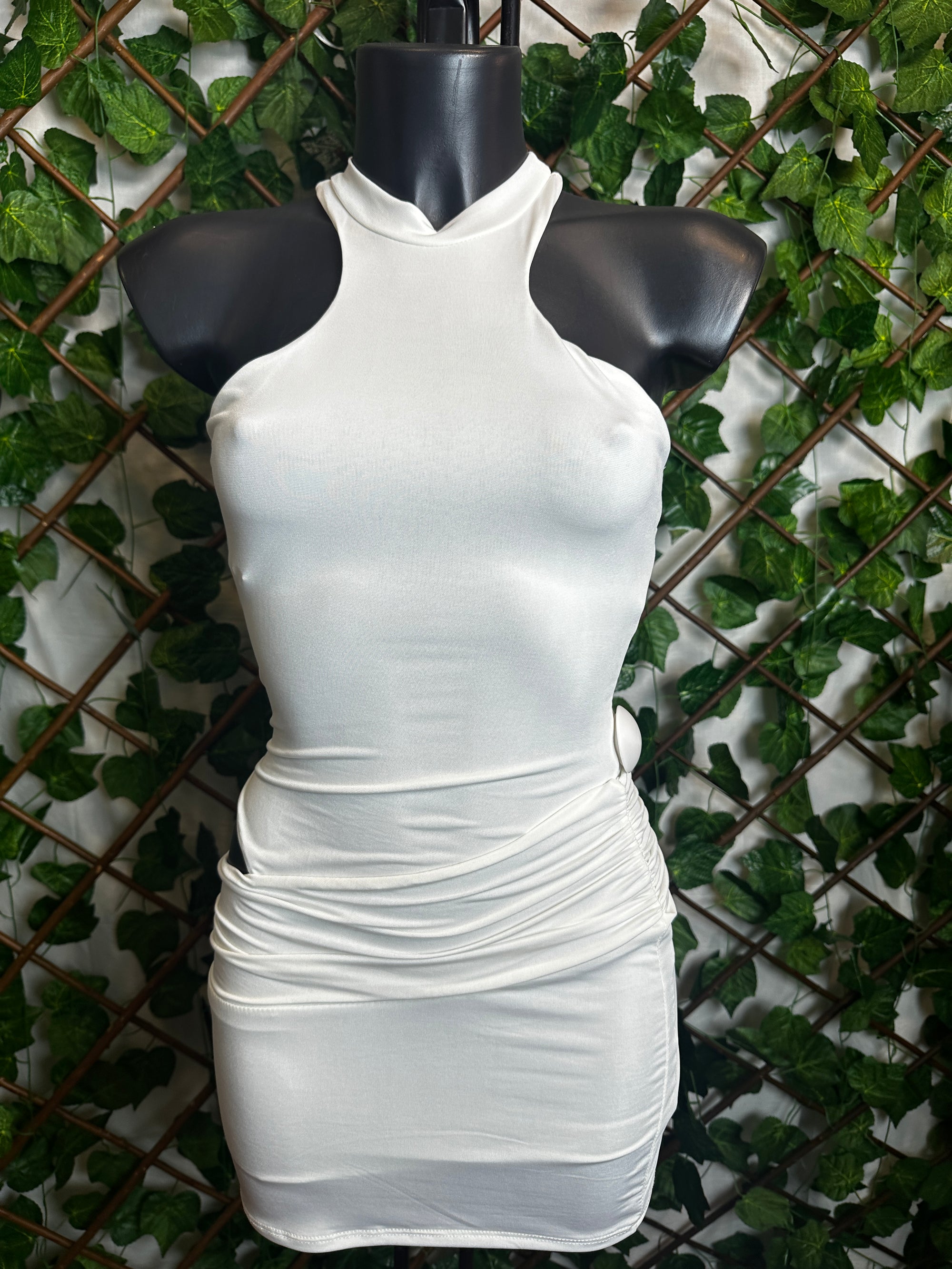 Vestito corto con cut-out sul lato | taglia unica
