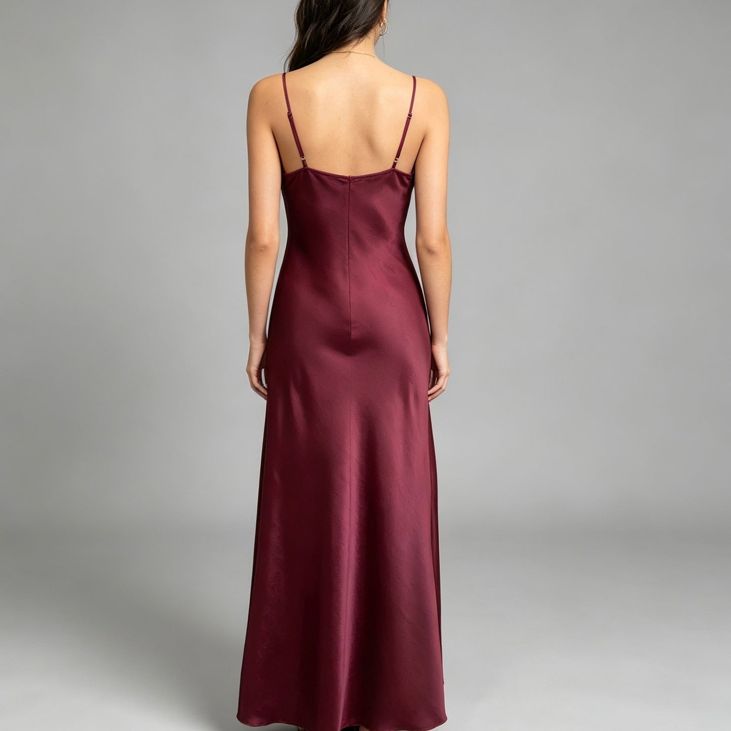 Vestito lungo con dettaglio in pizzo - BERLY MODA 