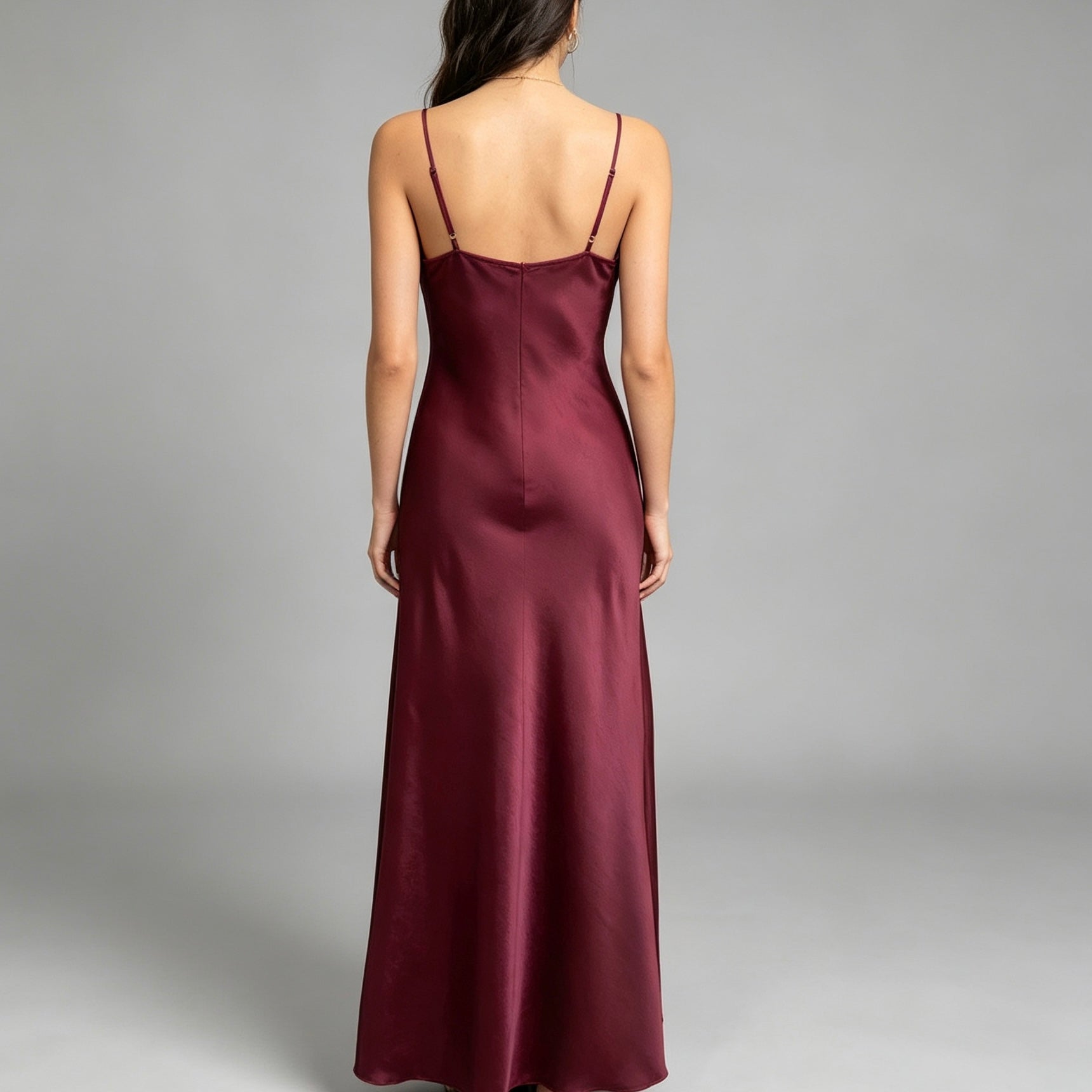 Vestito lungo con dettaglio in pizzo - BERLY MODA 