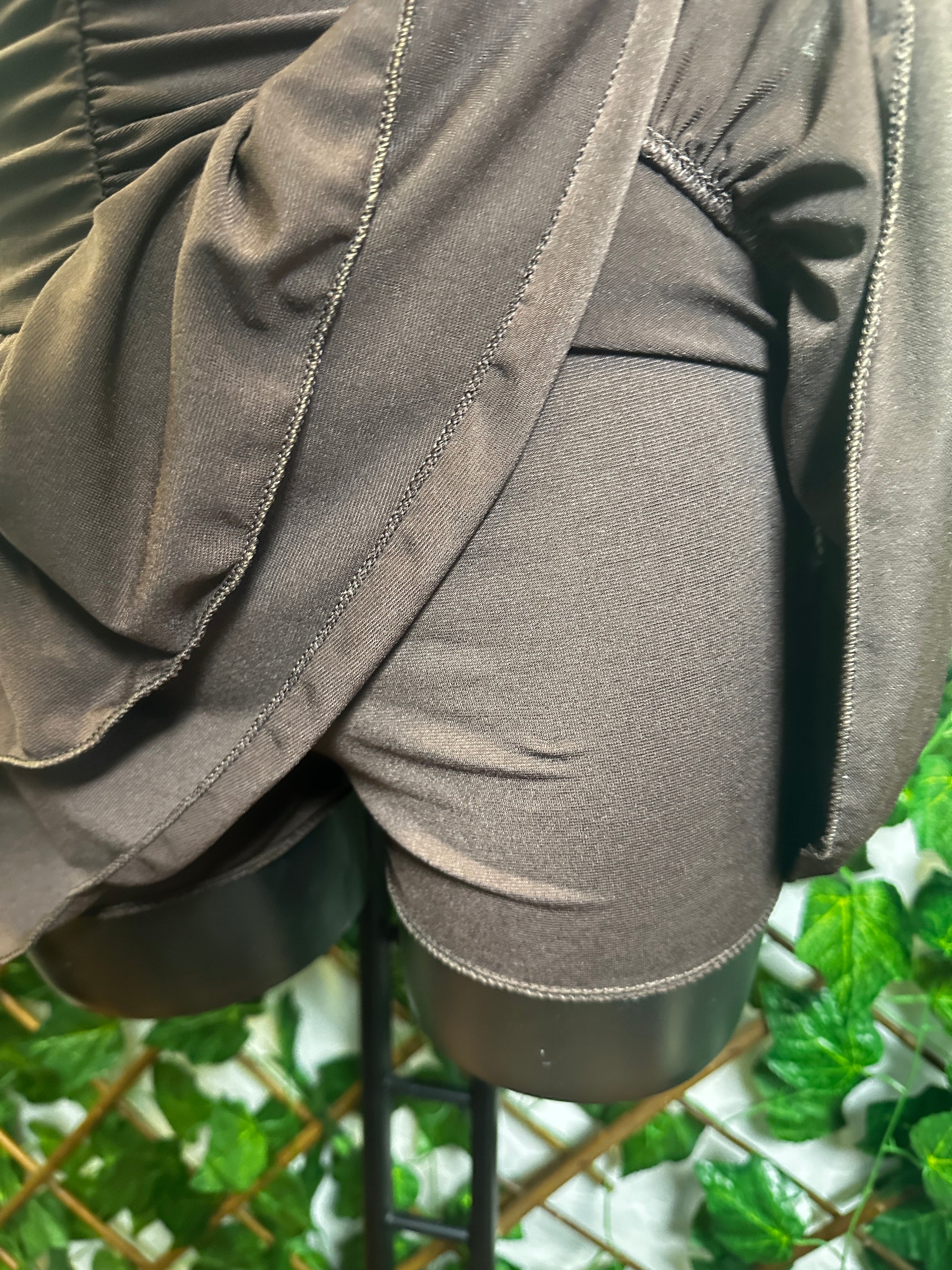 Vestito corto con arricciatura anteriore con dentro pantaloncini | taglia unica