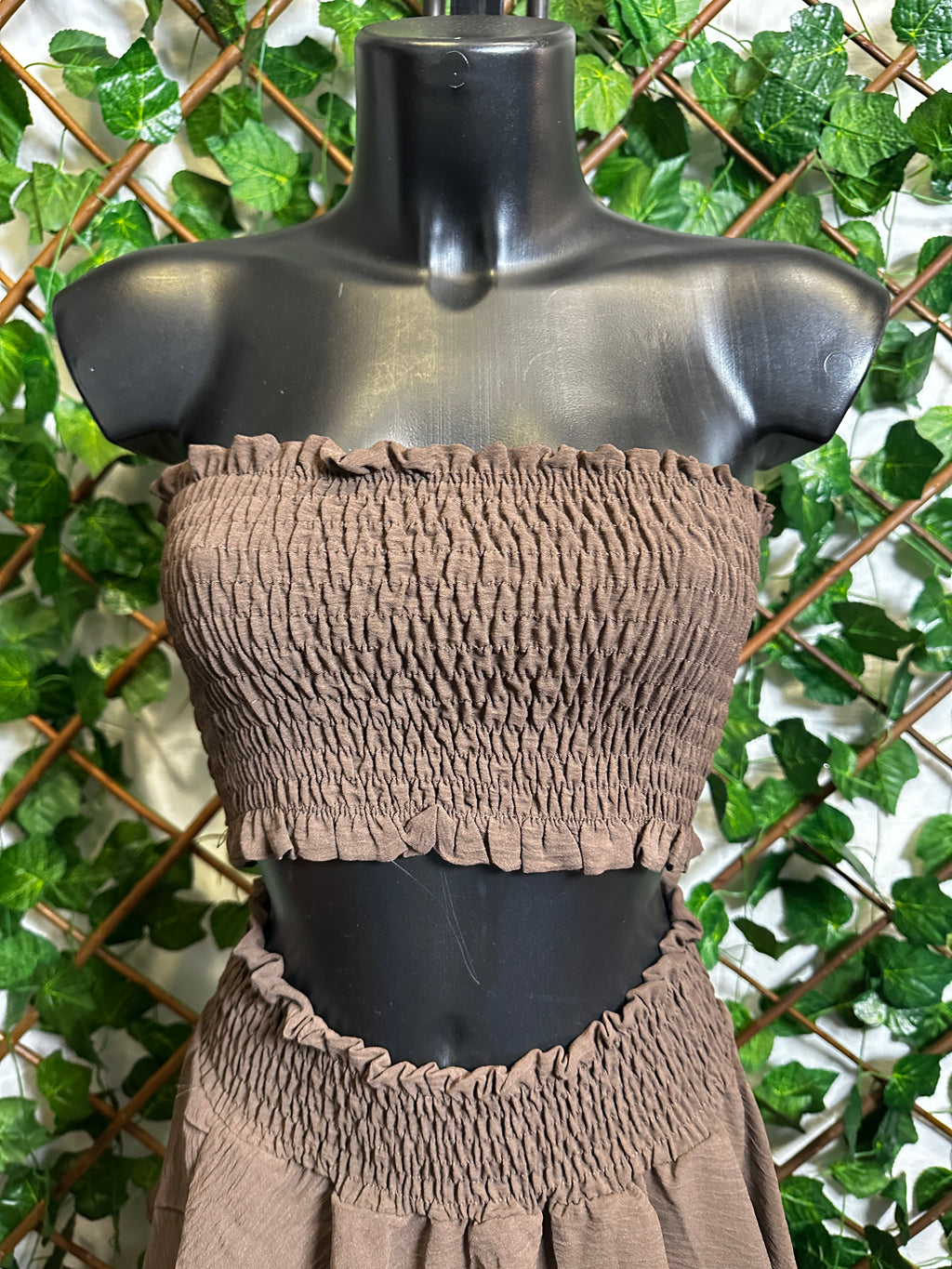 Completo top e gonna elasticizzato (senza pantaloncini) | taglia unica