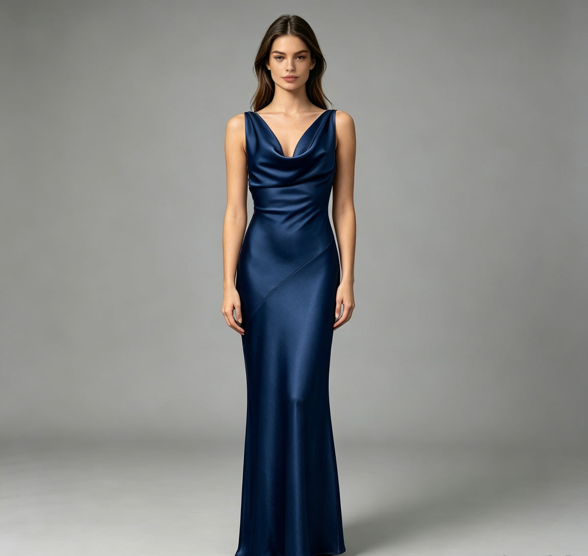 Vestito raso lungo taglia unica