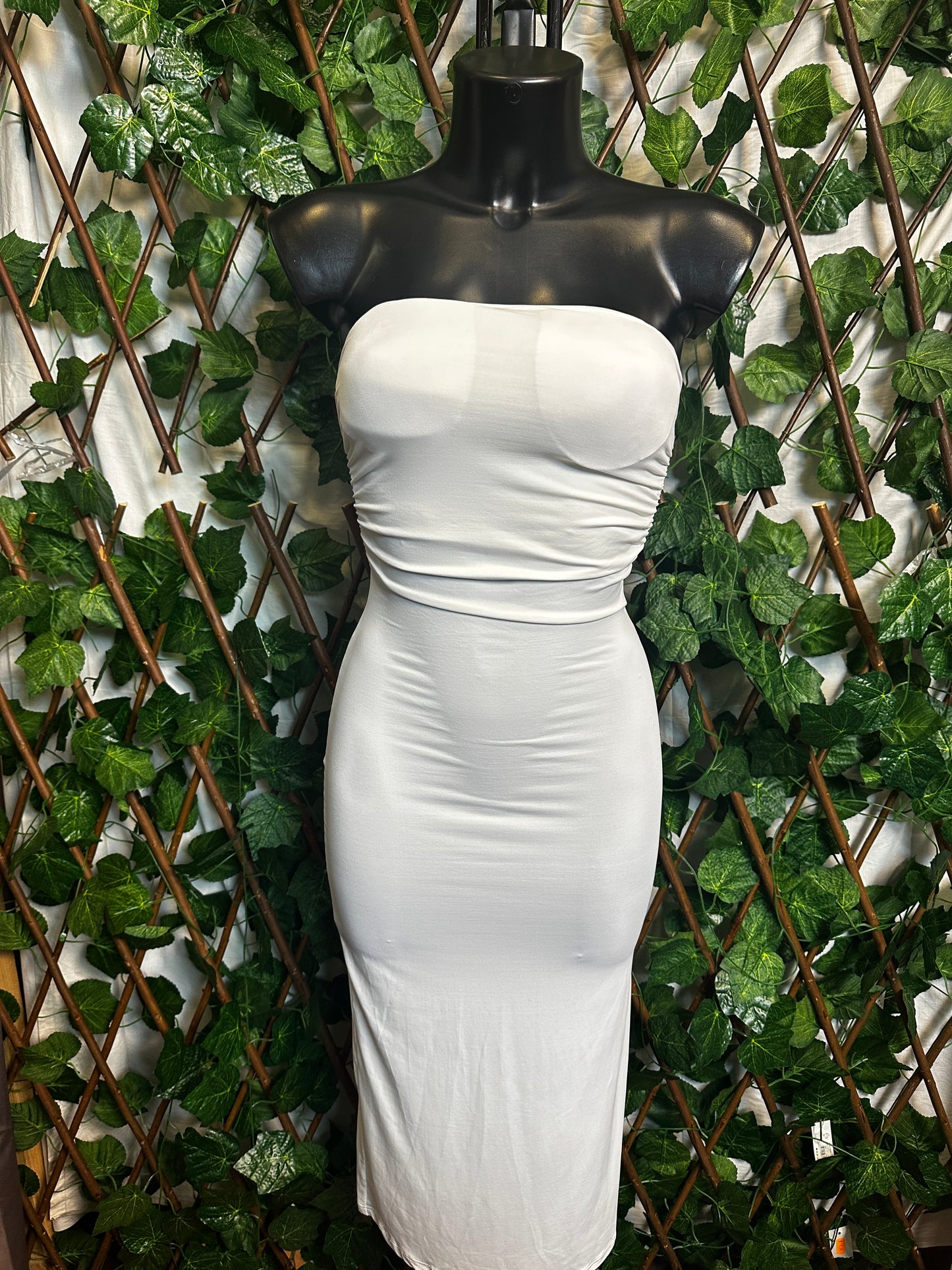 Vestito lungo semplice con spacco sul lato sinistro | taglia unica - BERLY MODA 