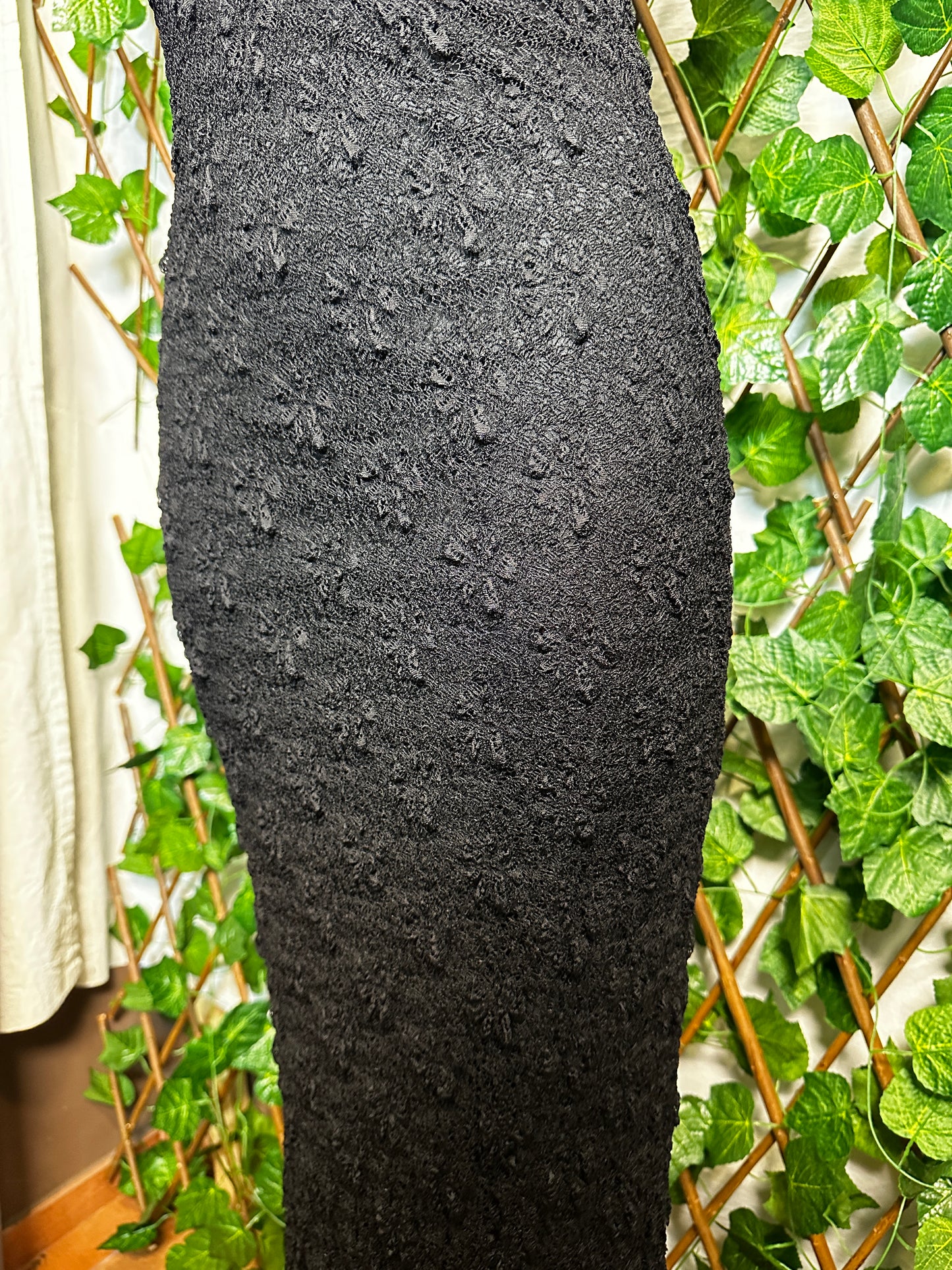 Crepe dress with golden shell detail