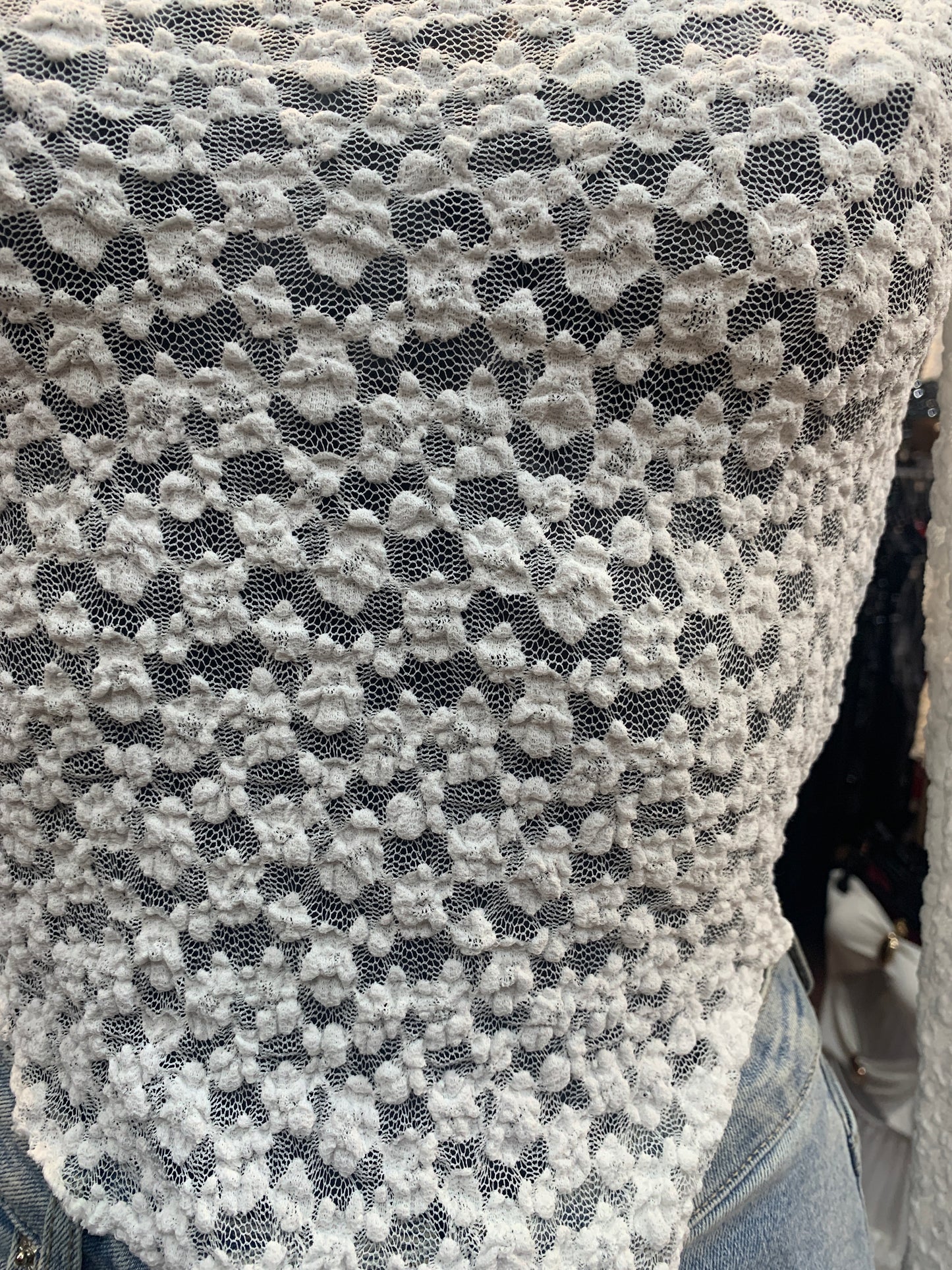 Asymmetrical crepe top