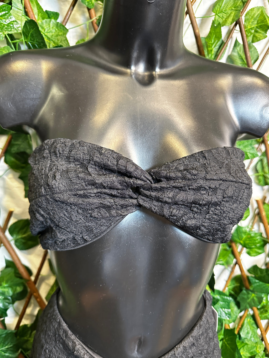 Modello crepe: completo top a fascia e gonna lunga | taglia unica