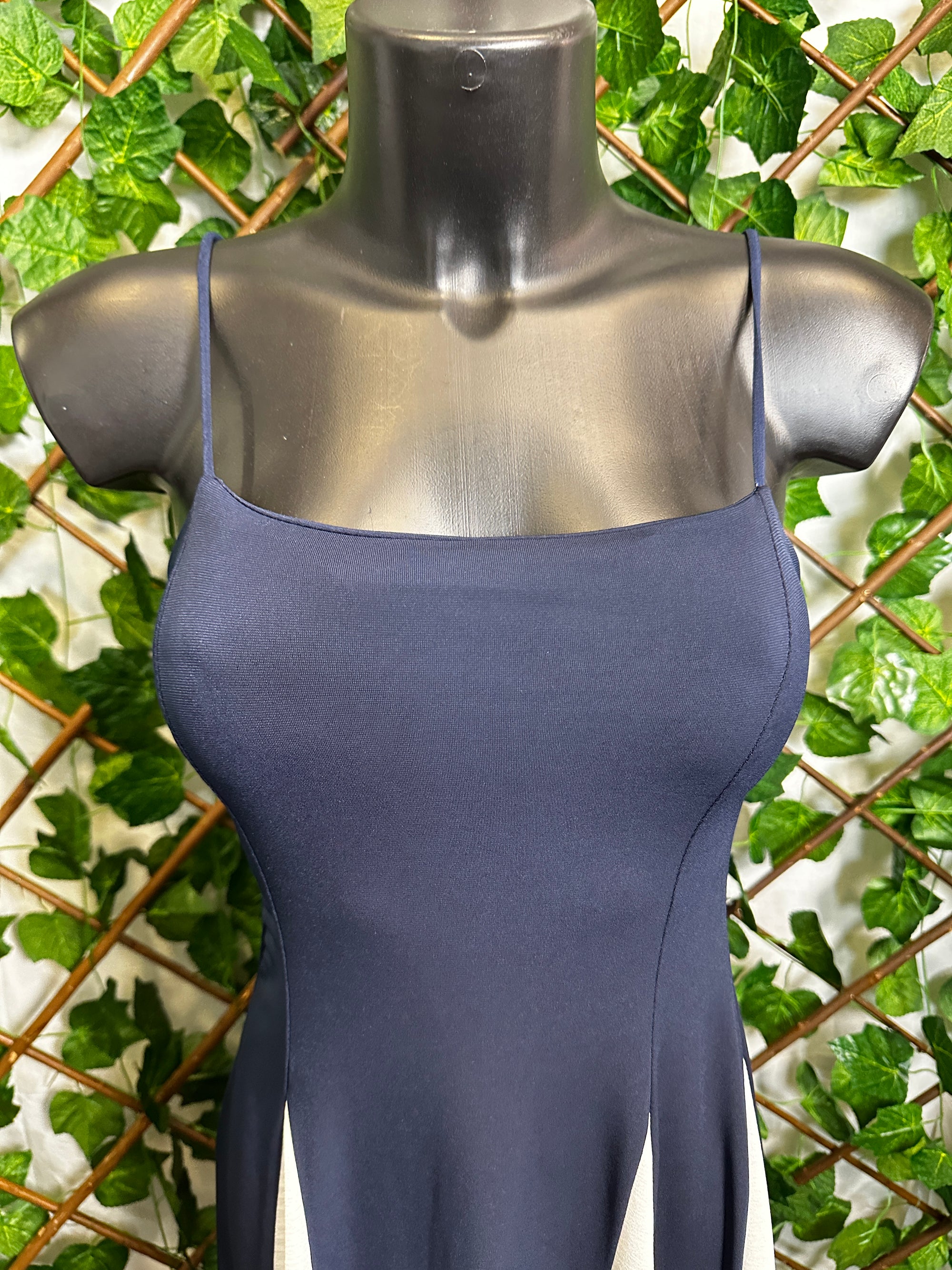 Vestito lungo elasticizzato a due colori