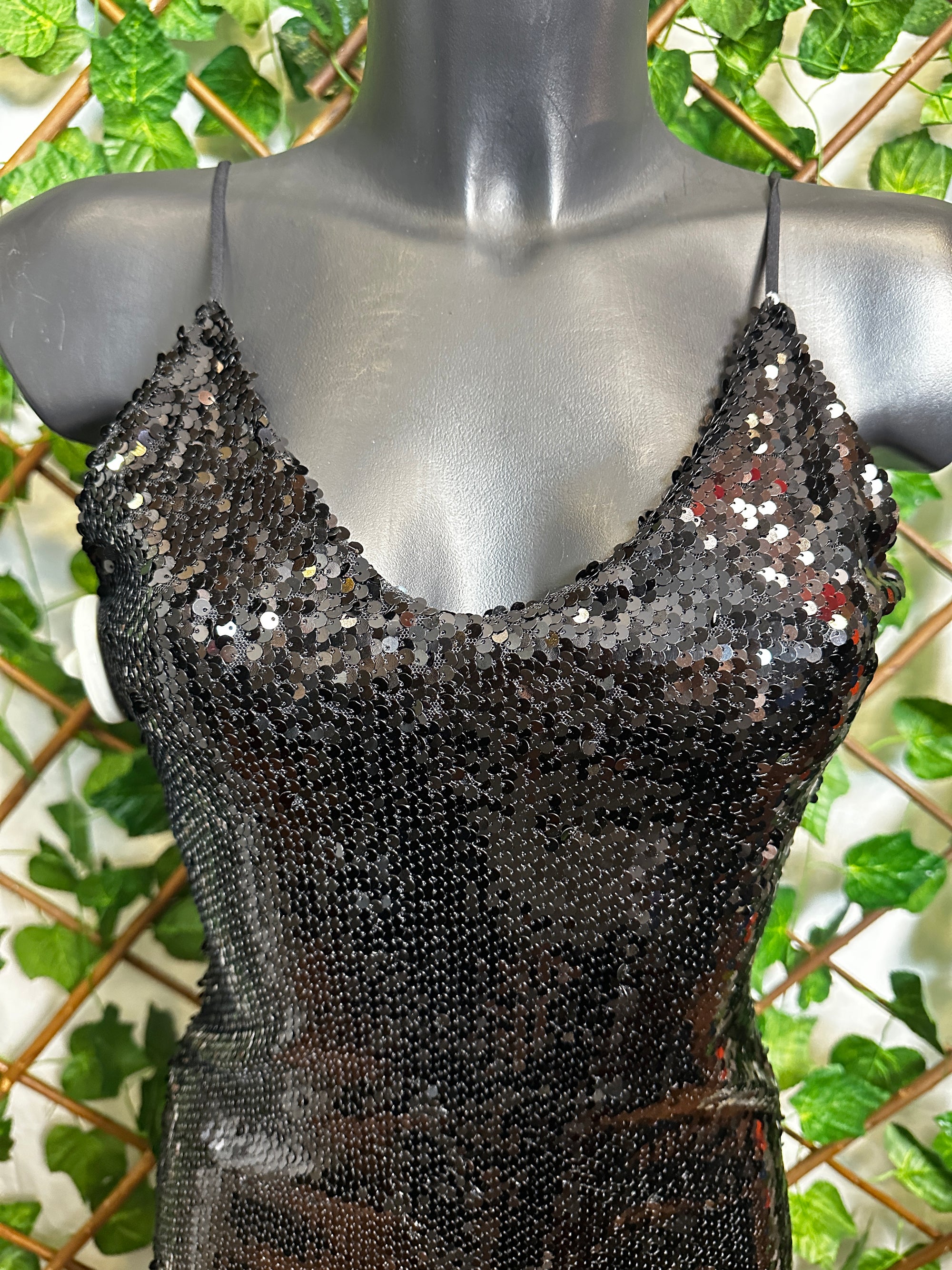 Vestito lungo elegante con le paillettes