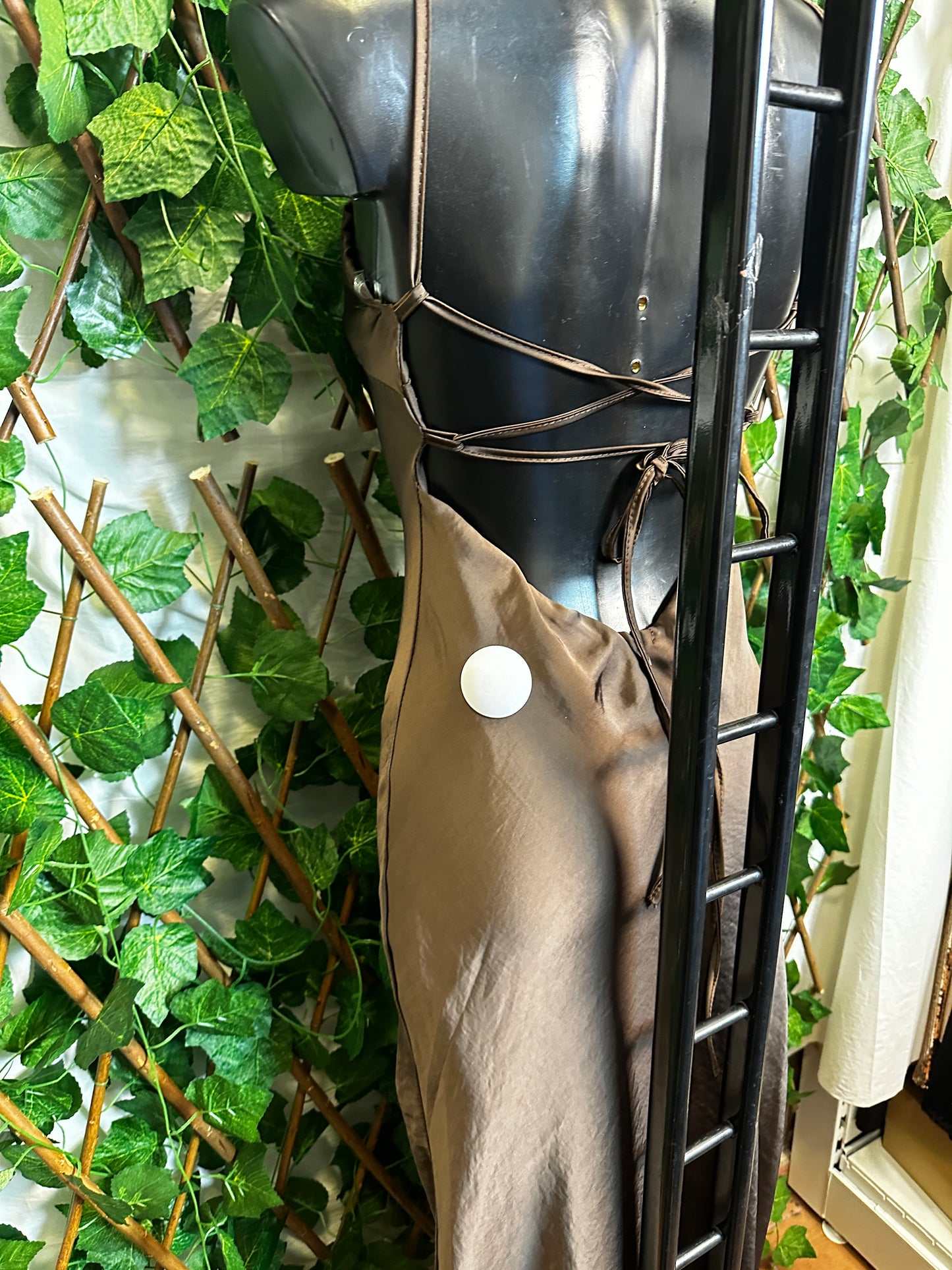 Vestito elegante lungo con la schiena scoperta | taglia unica