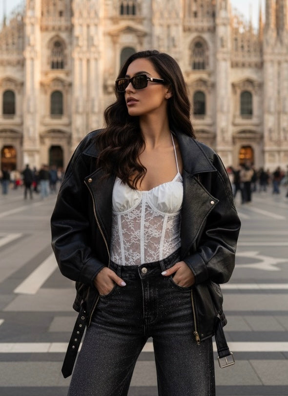 Giacca corta oversize