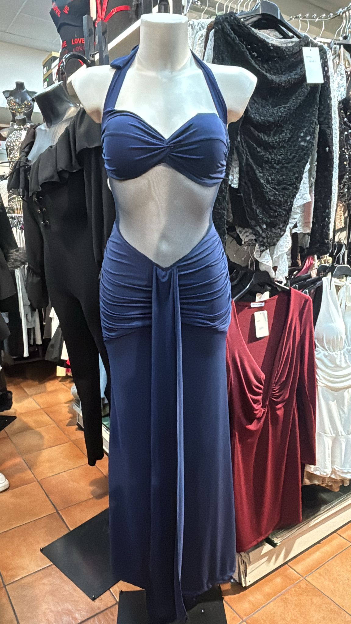 Elegant Sheer Dress - Made in Italy