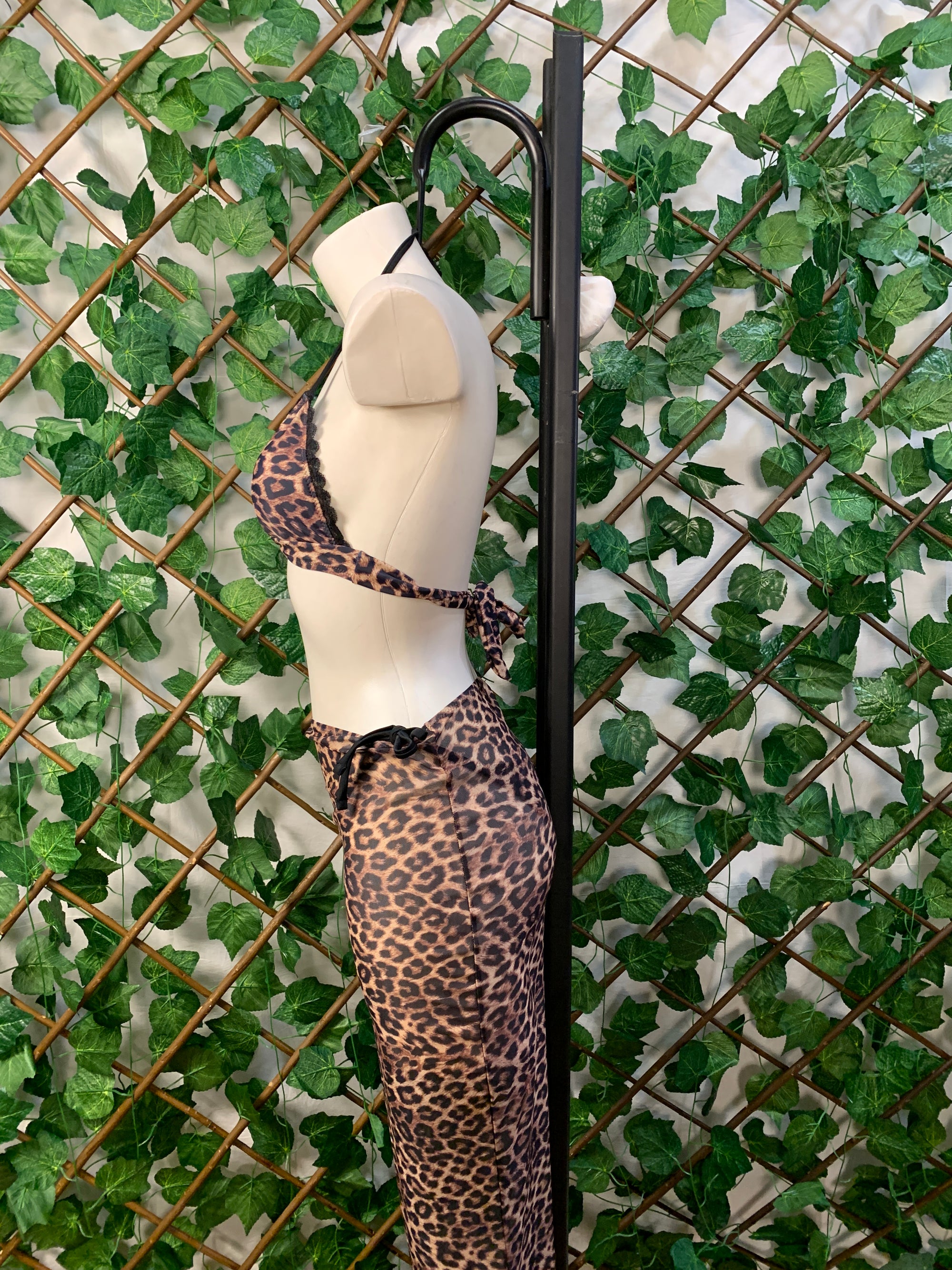 Completo leopardato per spiaggia