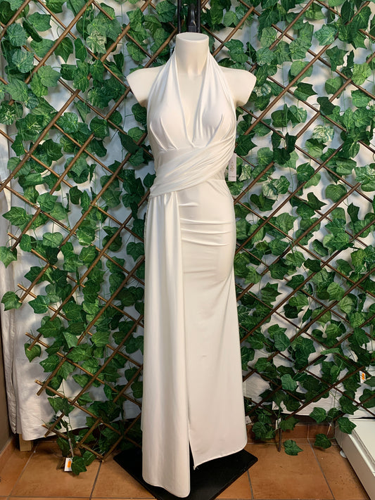 Vestito lungo con nodo sul davanti