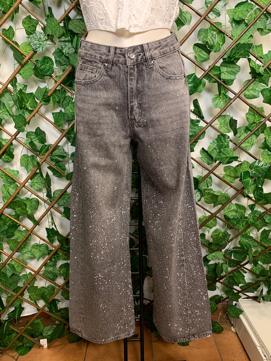 Jeans luxury grigio gamba dritta