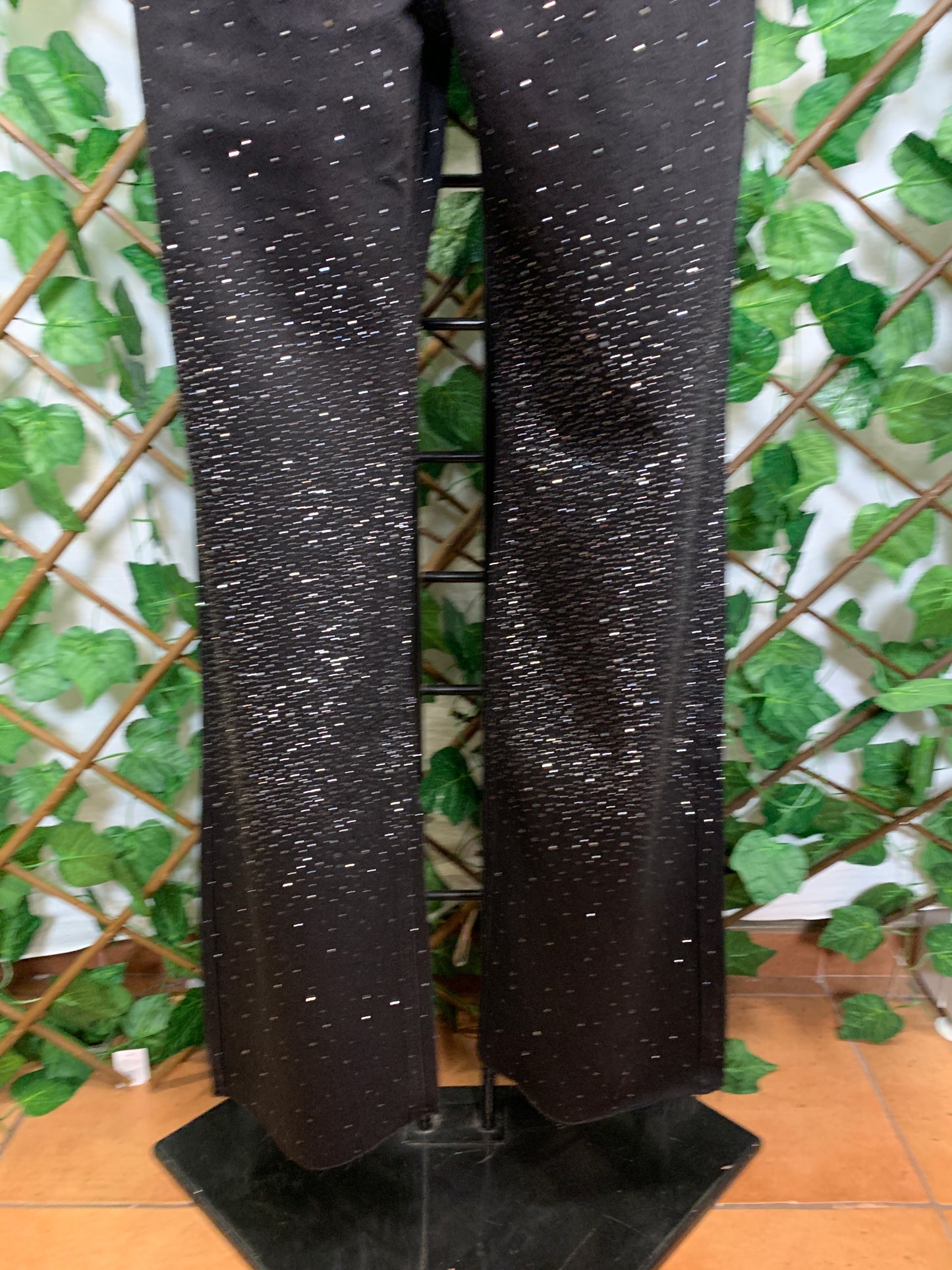 Jeans cascata brillantinata