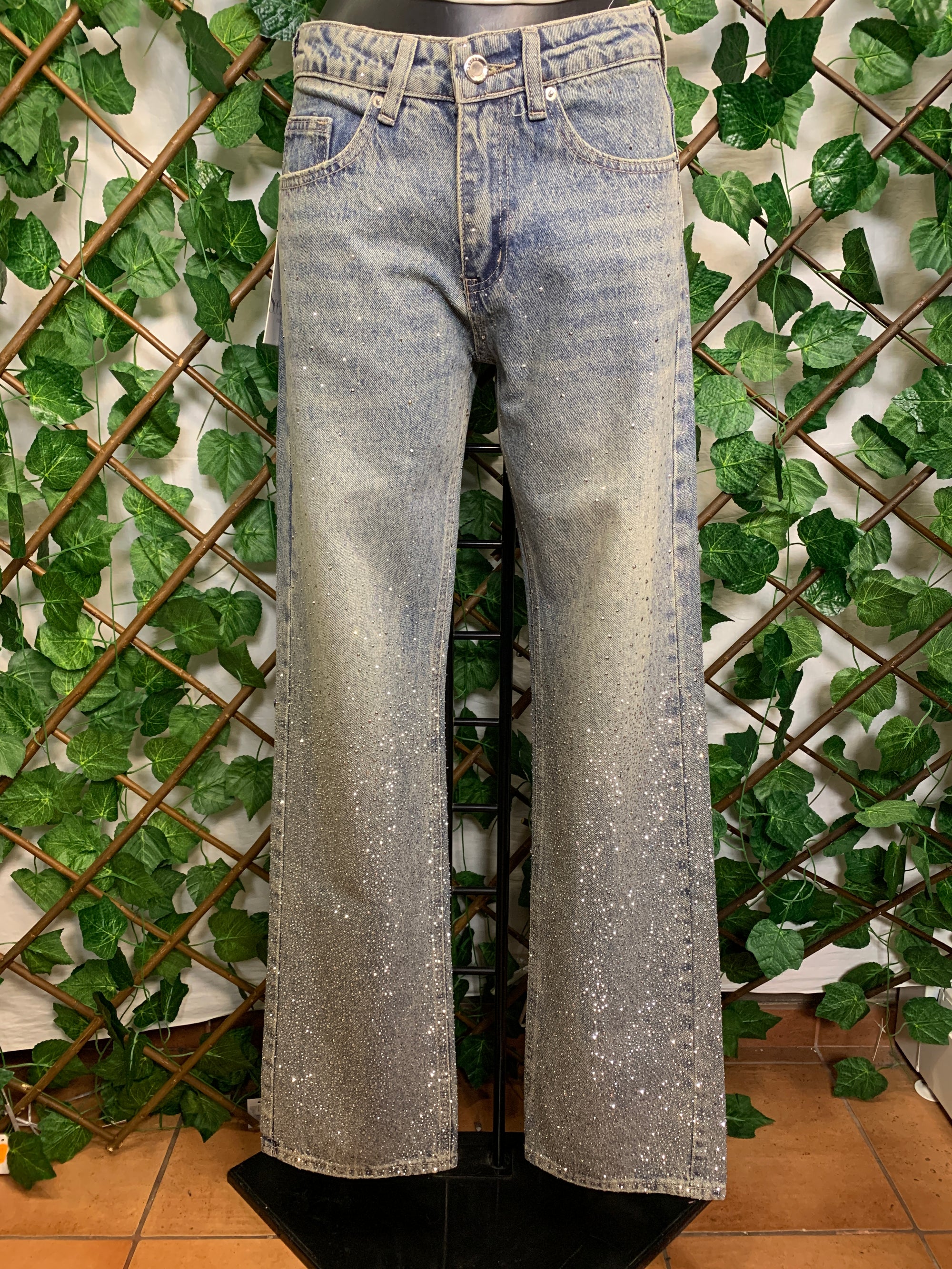 Jeans Strass Brillantinato is