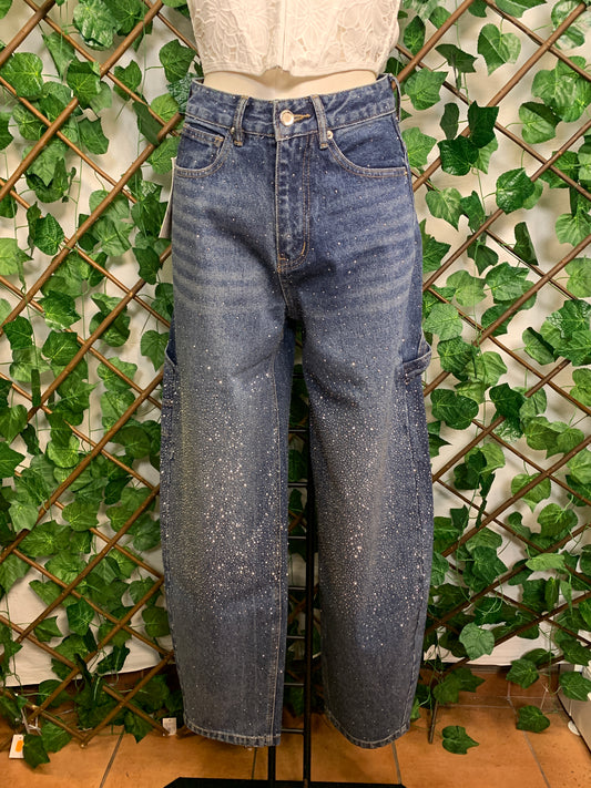 Jeans ballon scintillio Brillantinato