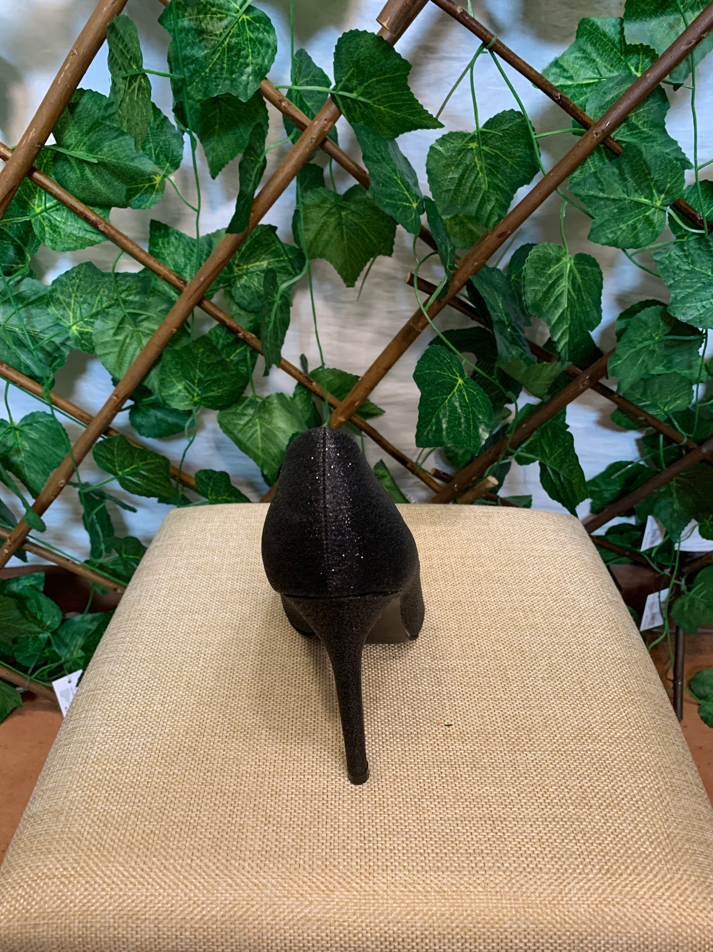 Black and Gold High Stiletto Heel