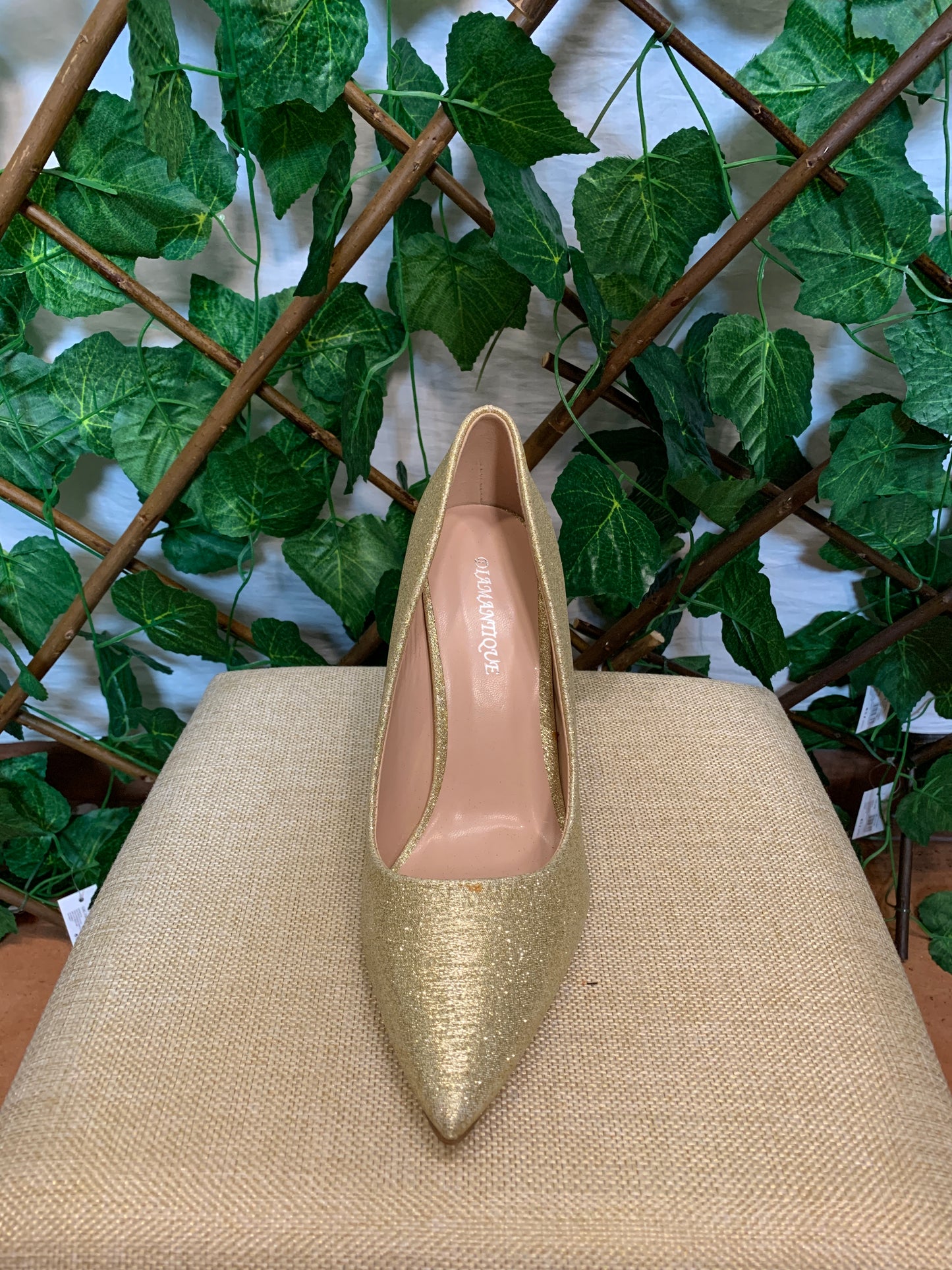 Black and Gold High Stiletto Heel