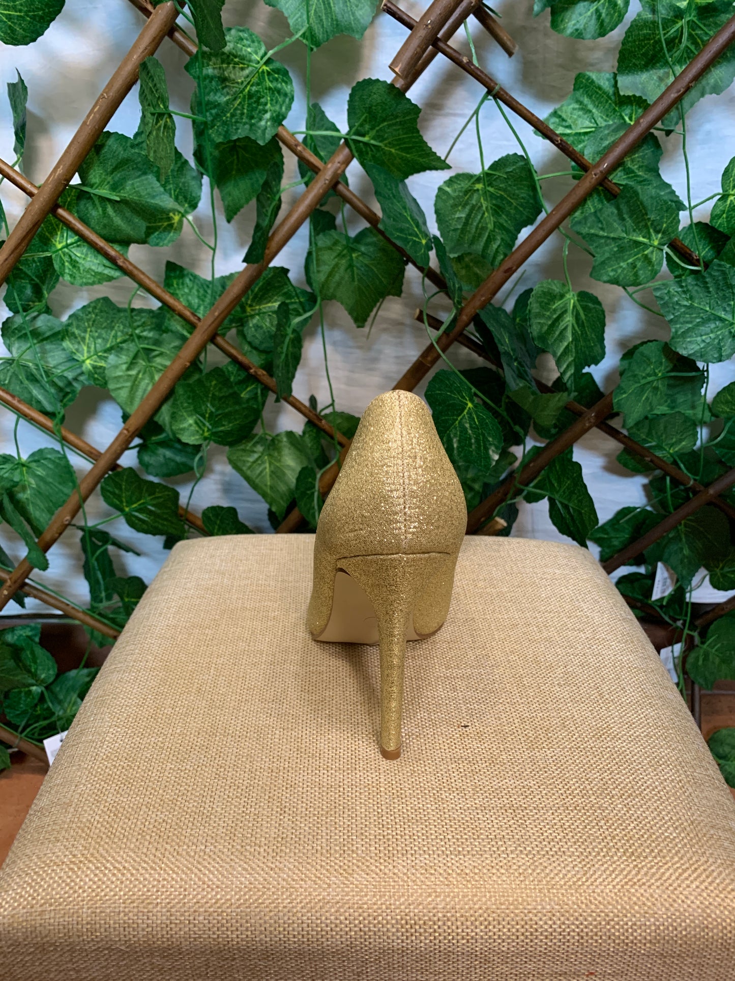 Black and Gold High Stiletto Heel