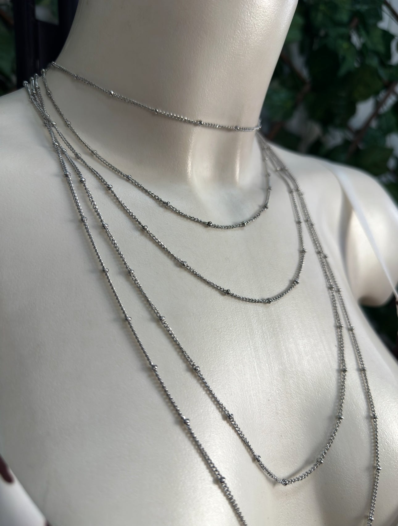 Gold and silver colored necklace