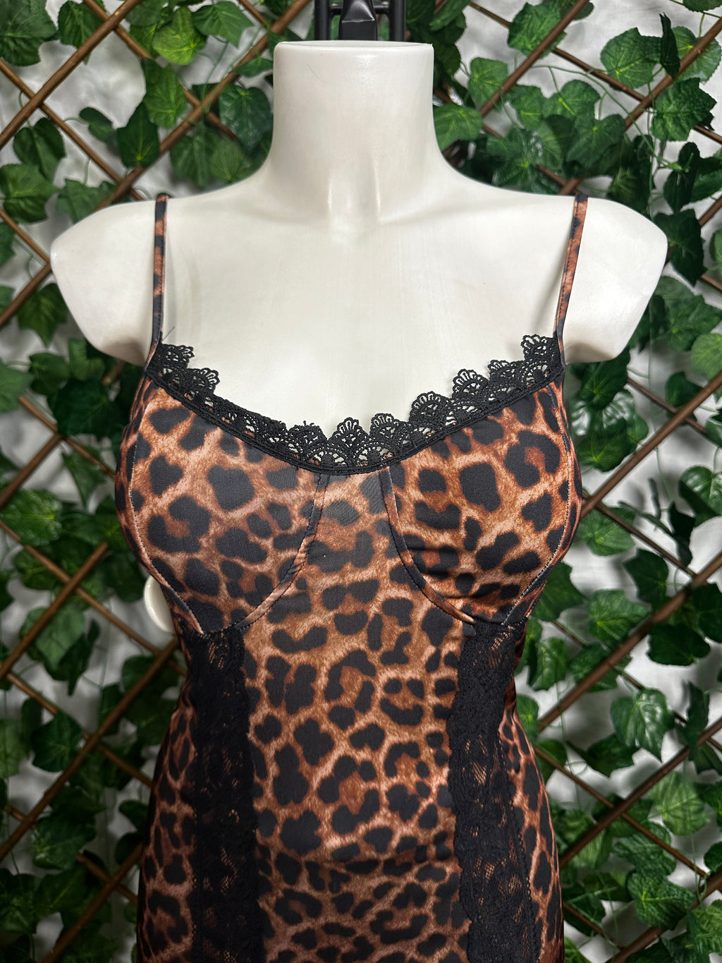 Vestito lungo con stampa leopardata