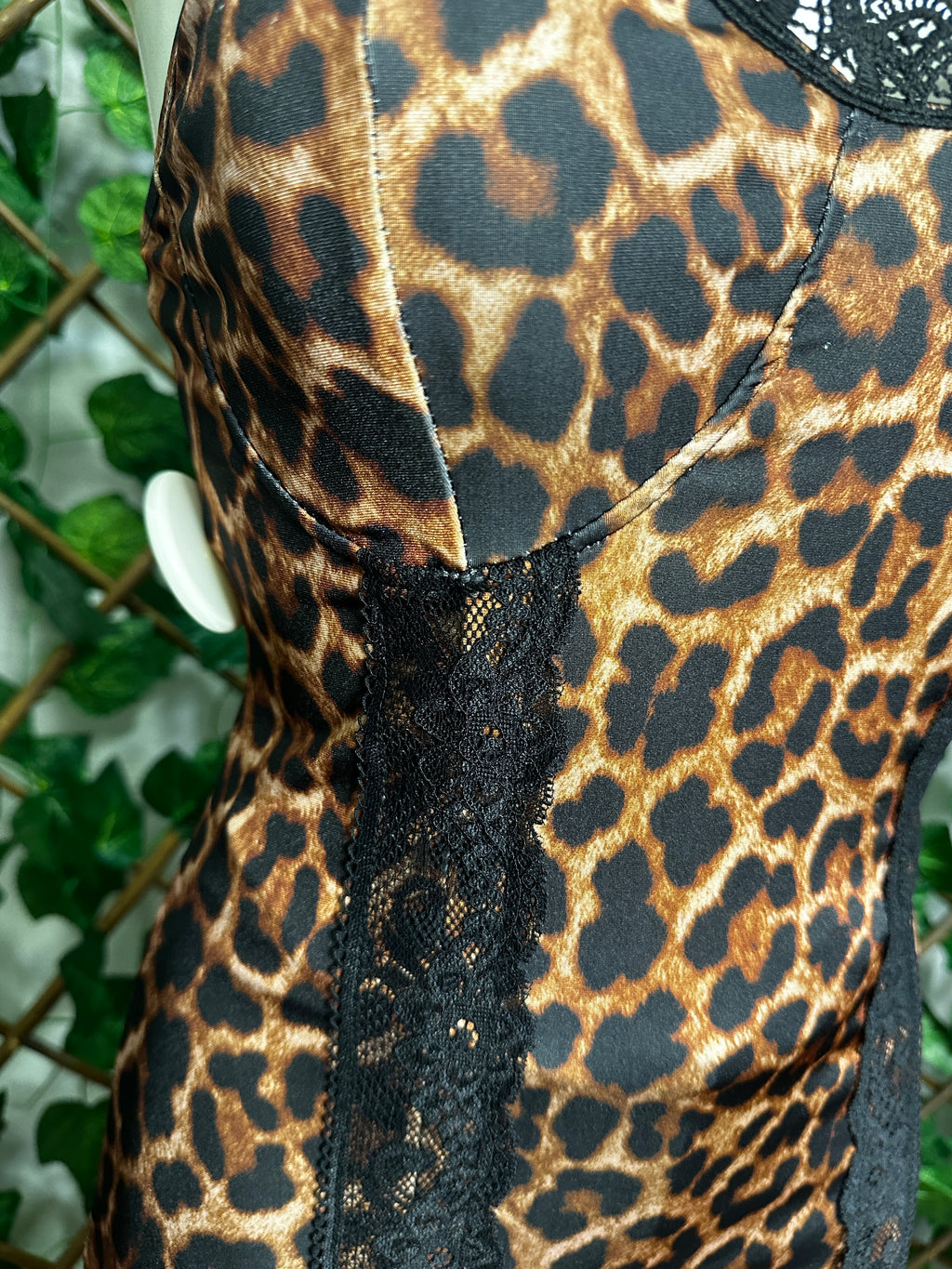Vestito lungo con stampa leopardata