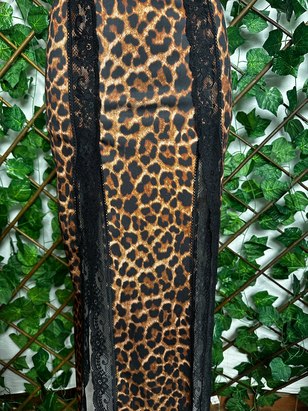 Vestito lungo con stampa leopardata