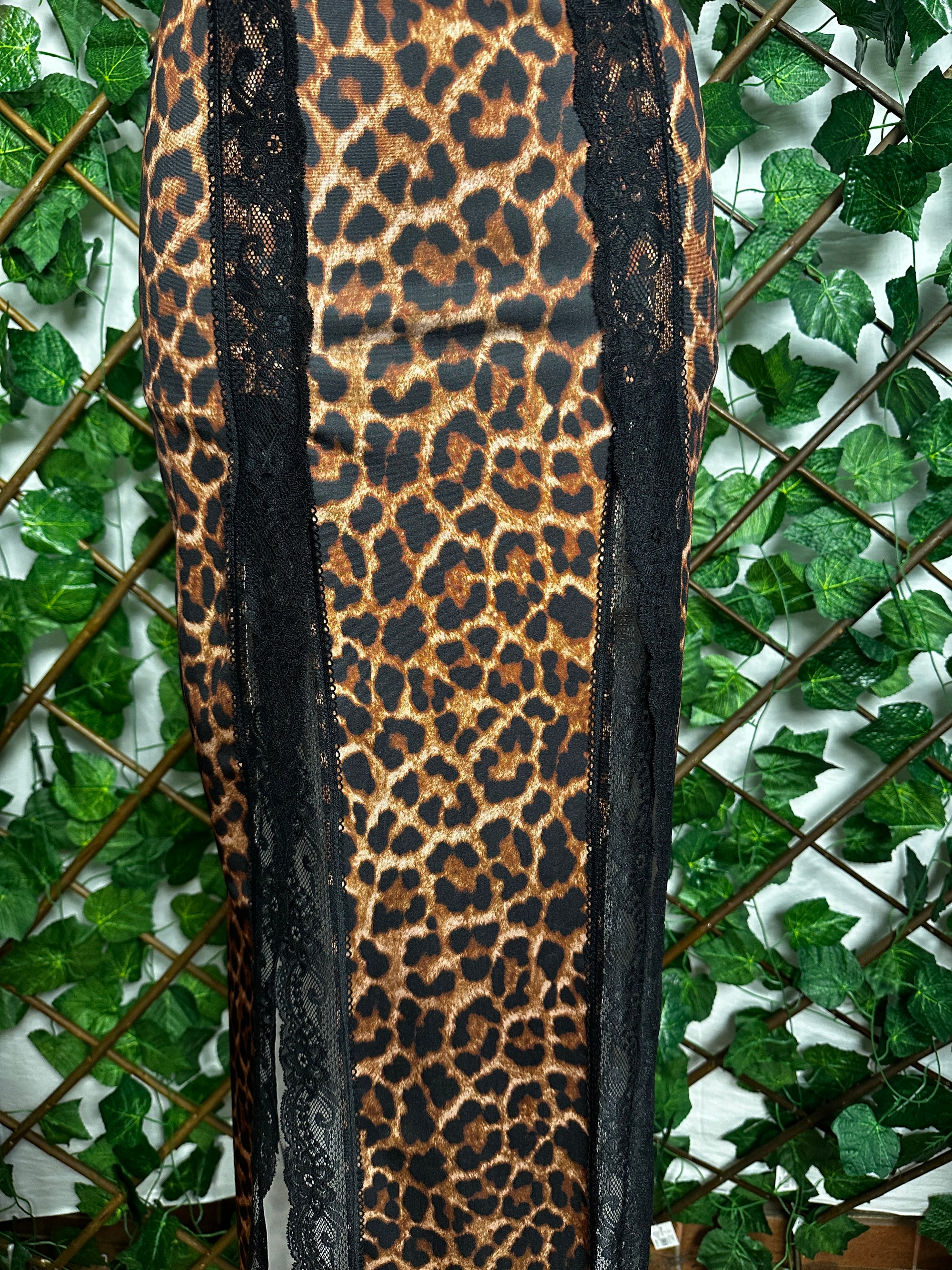 Vestito lungo con stampa leopardata
