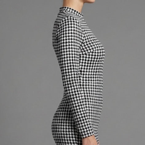 Playsuit "Urban Chic" a Pied de Poule – Eleganza Moderna - BERLY MODA 