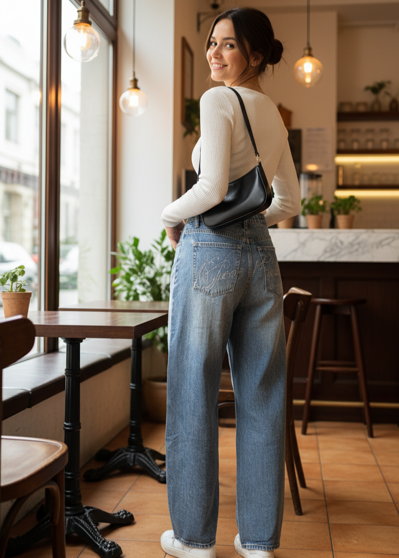 👖 Vuoi jeans che stringono il punto vita ma lasciano spazio sulle gambe?

I jeans a palloncino sono perfetti se cerchi un fit comodo ma super cool.
Stanno stretti in vita, morbidi sulle cosce e leggermente raccolti alla caviglia — il mix ideale per un look street, vintage o casual chic.
In blu scuro, sono versatili, facili da abbinare e adatti a ogni stagione.

✨ Jeans a Palloncino – Comodi, Trendy, Vita Alta

Perché piacciono così tanto

Taglie disponibili: XS / S / M / L

Tessuto in denim 100% cotone