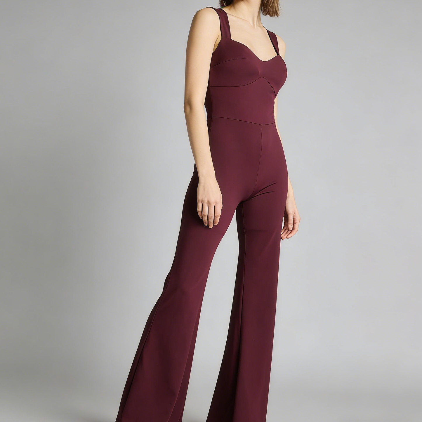 Jumpsuit Flare Romantic Silhouette – Scollo a Cuore e Linea Modellante - BERLY MODA 